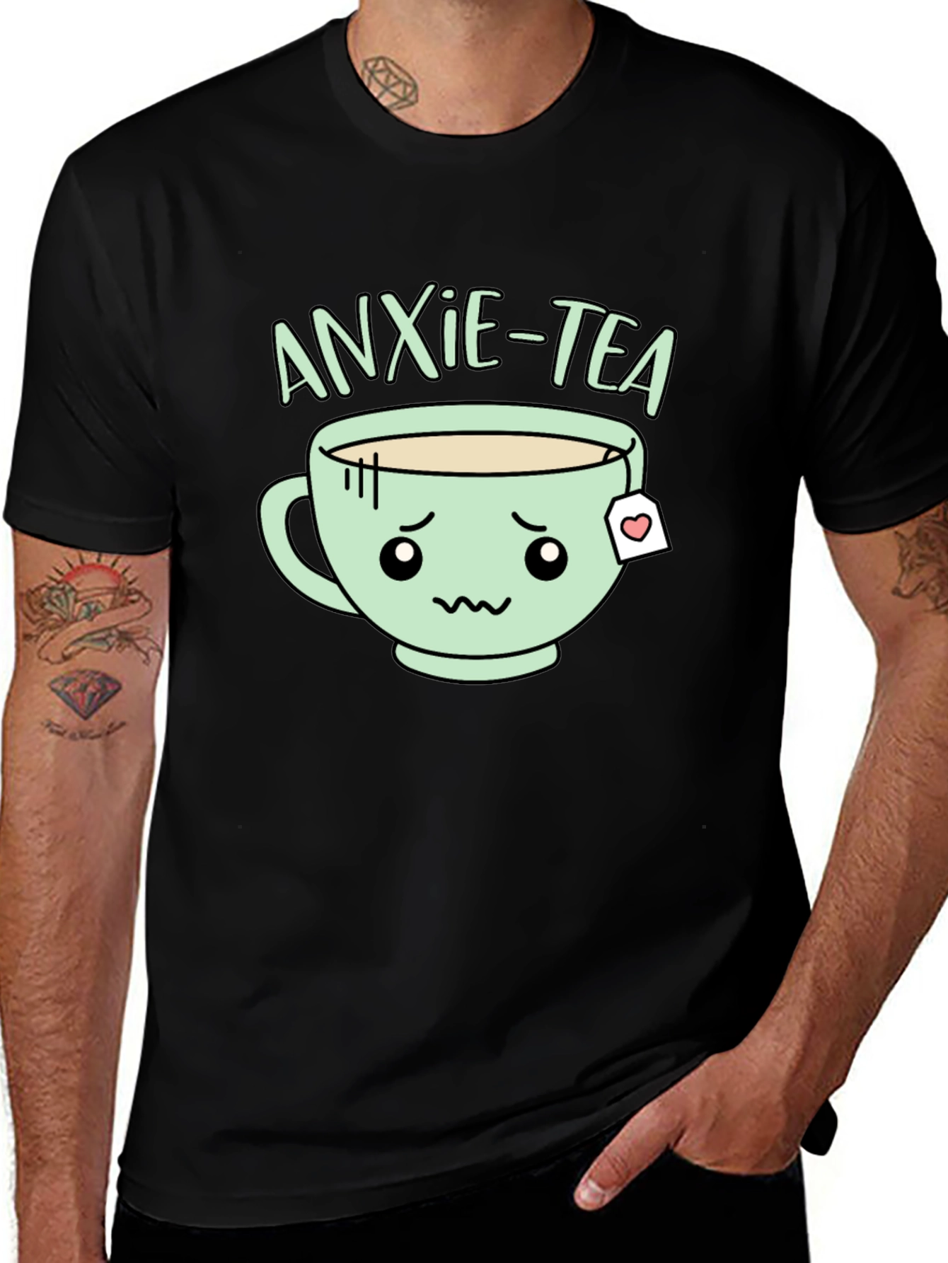 Anxie-Tea Graphic T-Shirt - Cute Kawaii Style