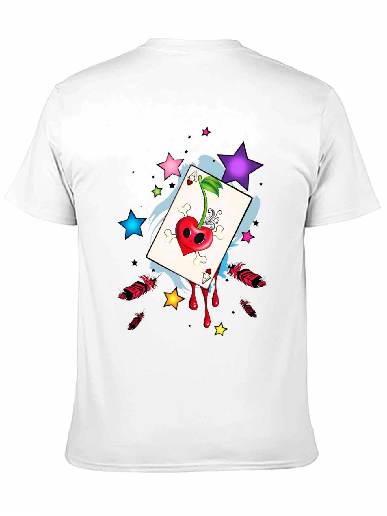 Ace of Hearts Cherry Skull T-Shirt