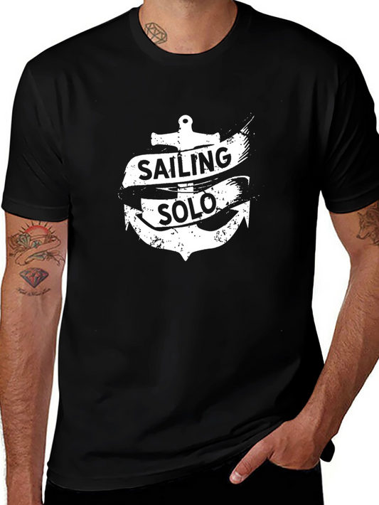 Sailing Solo Anchor Graphic T-Shirt