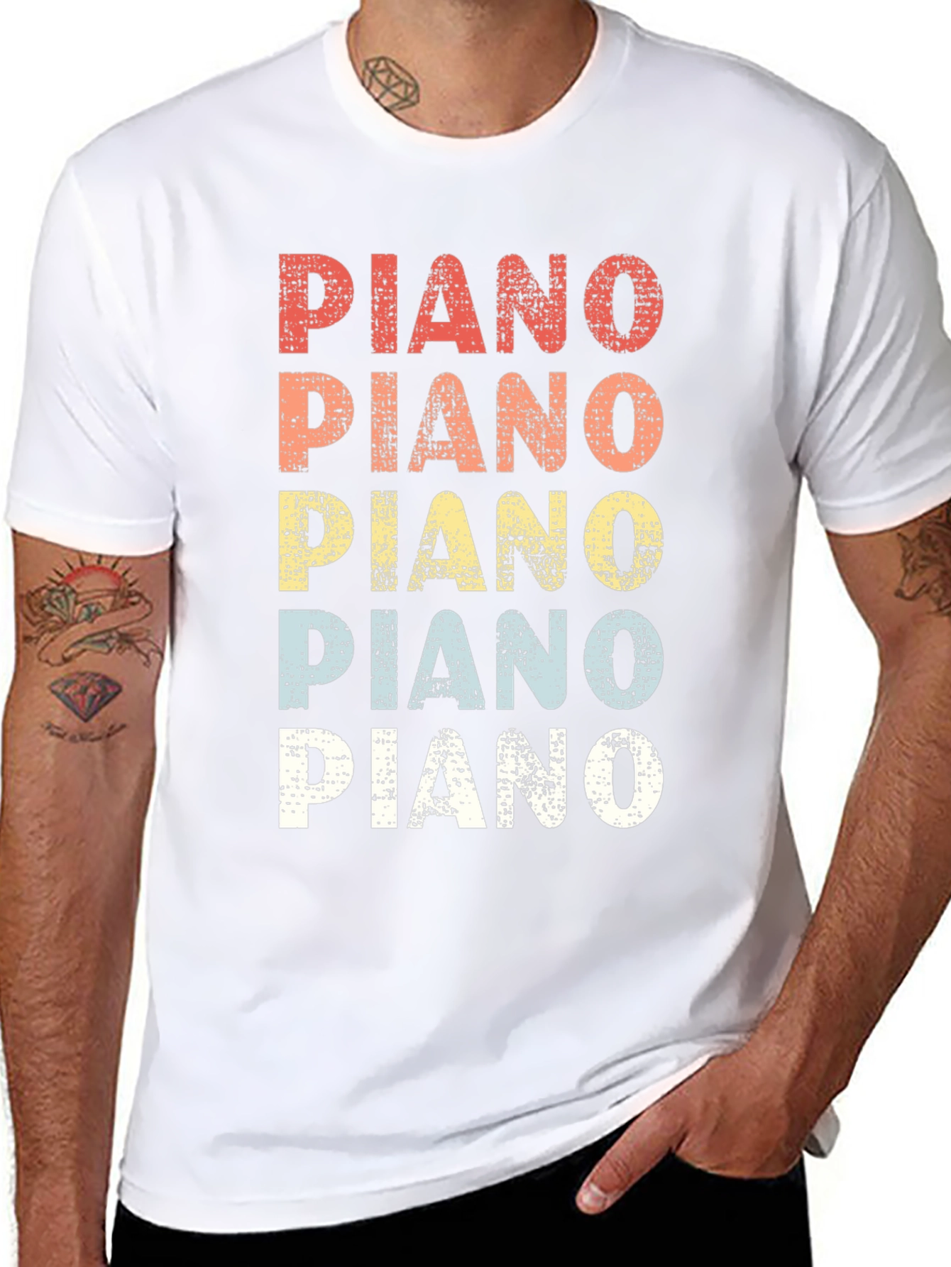 Retro Piano T-Shirt - Musician Gift