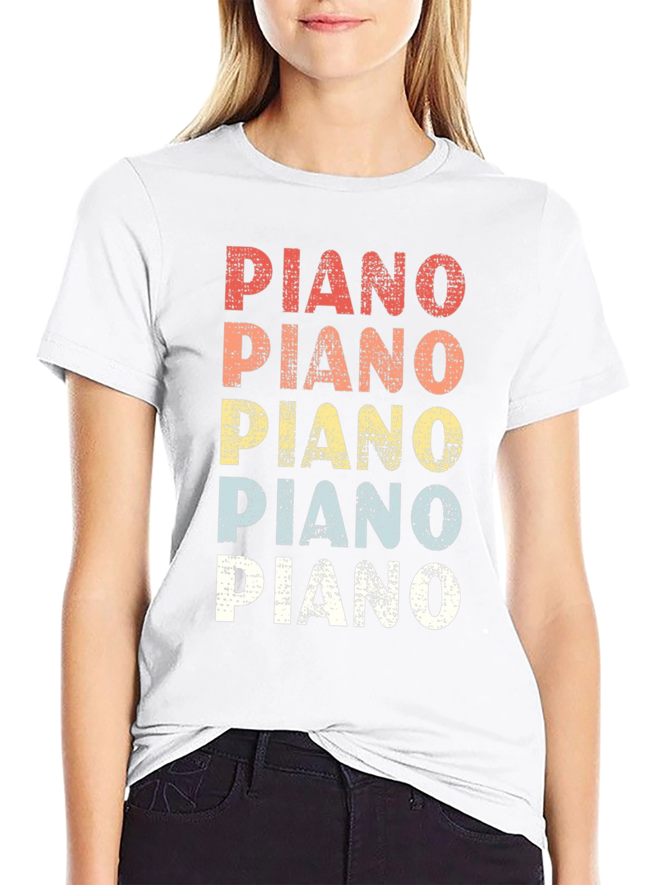 Retro Piano T-Shirt - Musician Gift