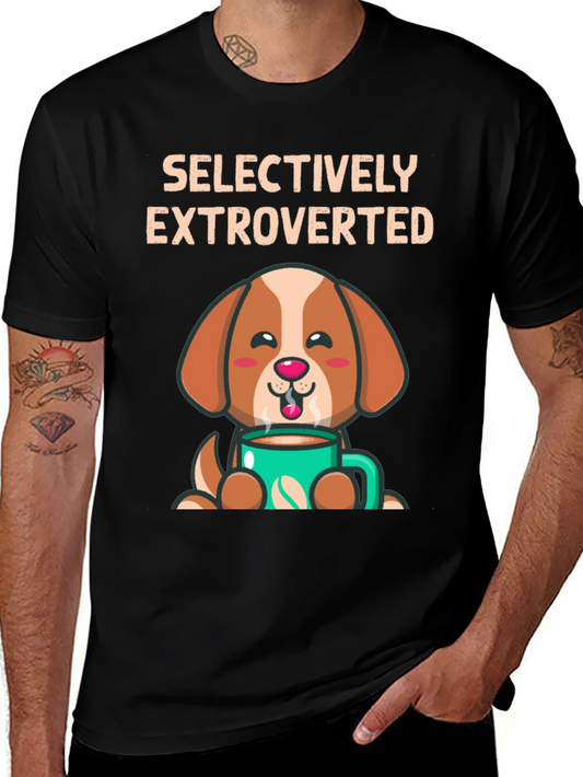 Selectively Extroverted Dog Coffee T-Shirt
