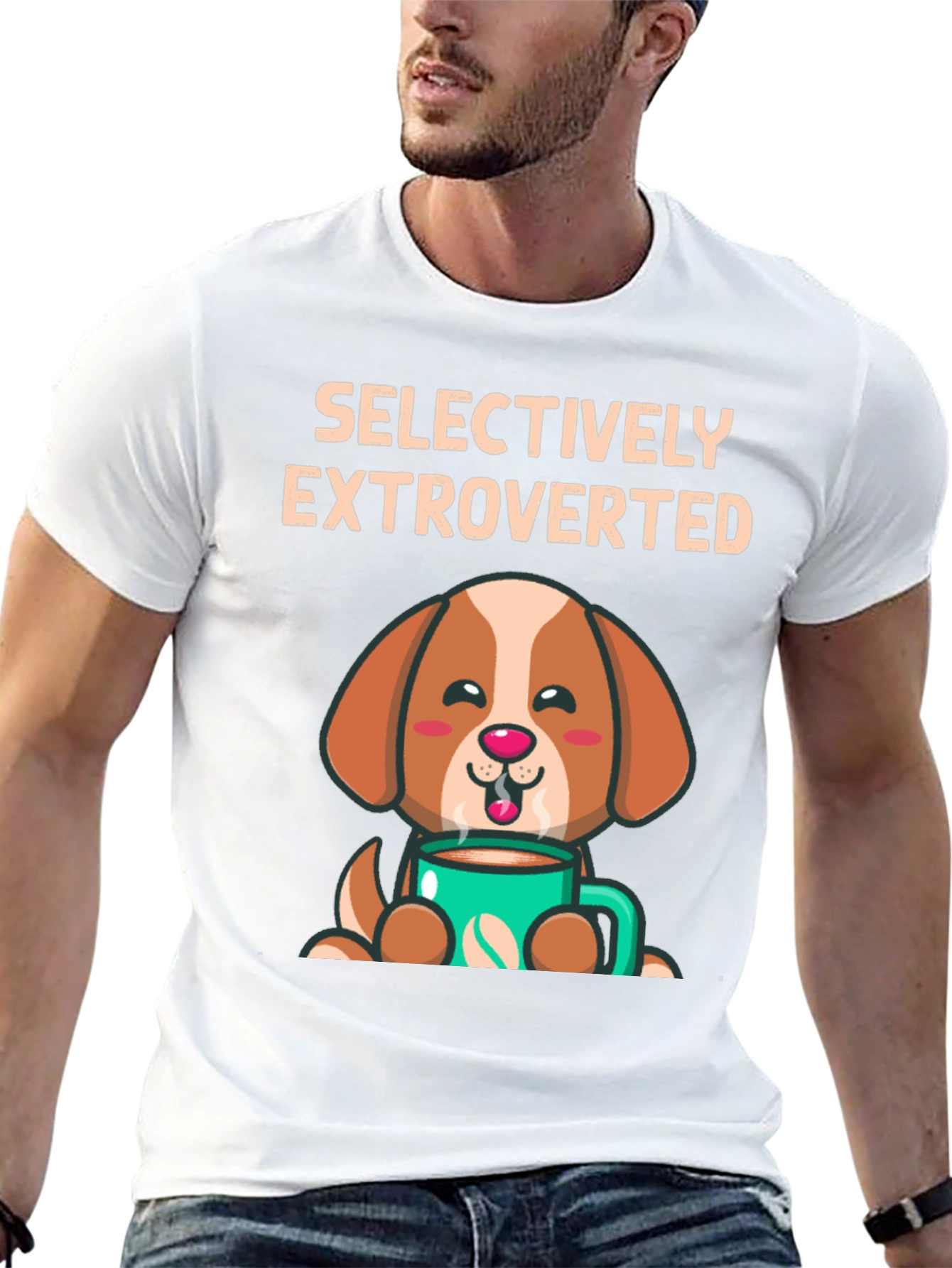 Selectively Extroverted Dog Coffee T-Shirt
