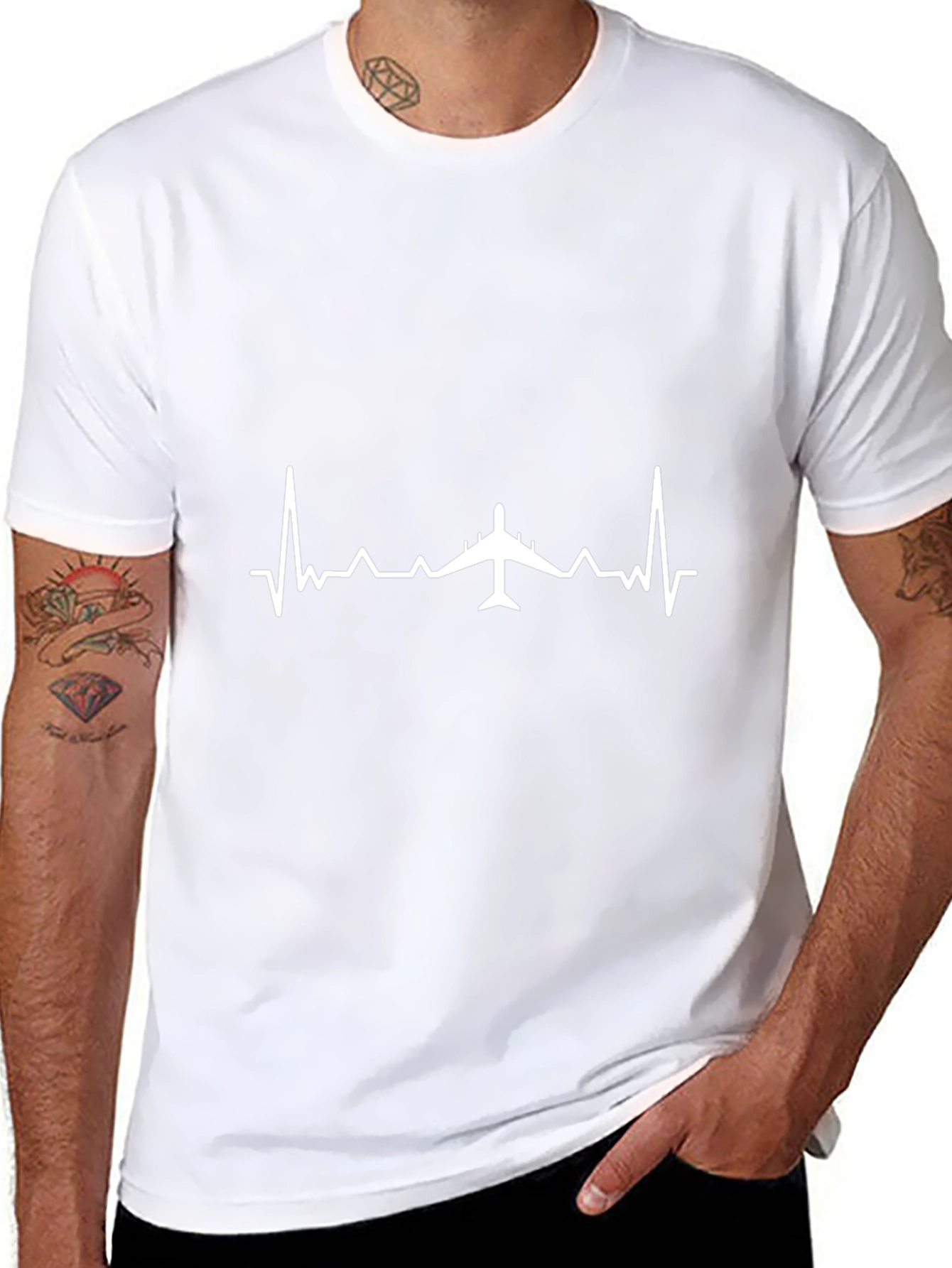 Airplane Heartbeat T-Shirt - Aviation Lover Tee