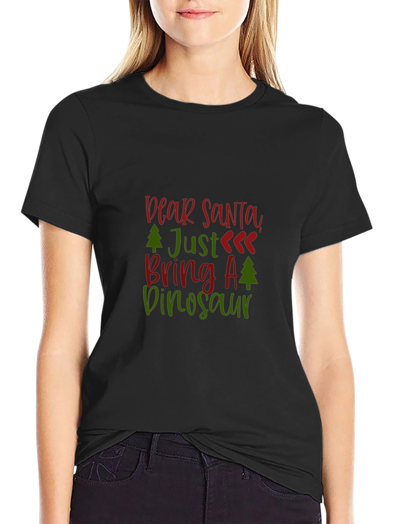 Dear Santa Dinosaur T-Shirt