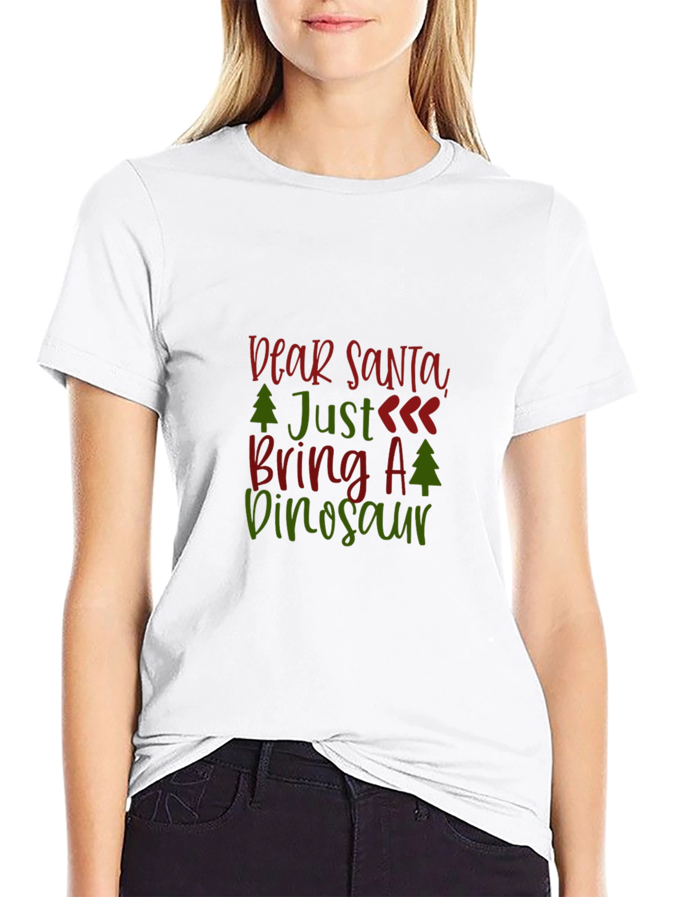 Dear Santa Dinosaur T-Shirt