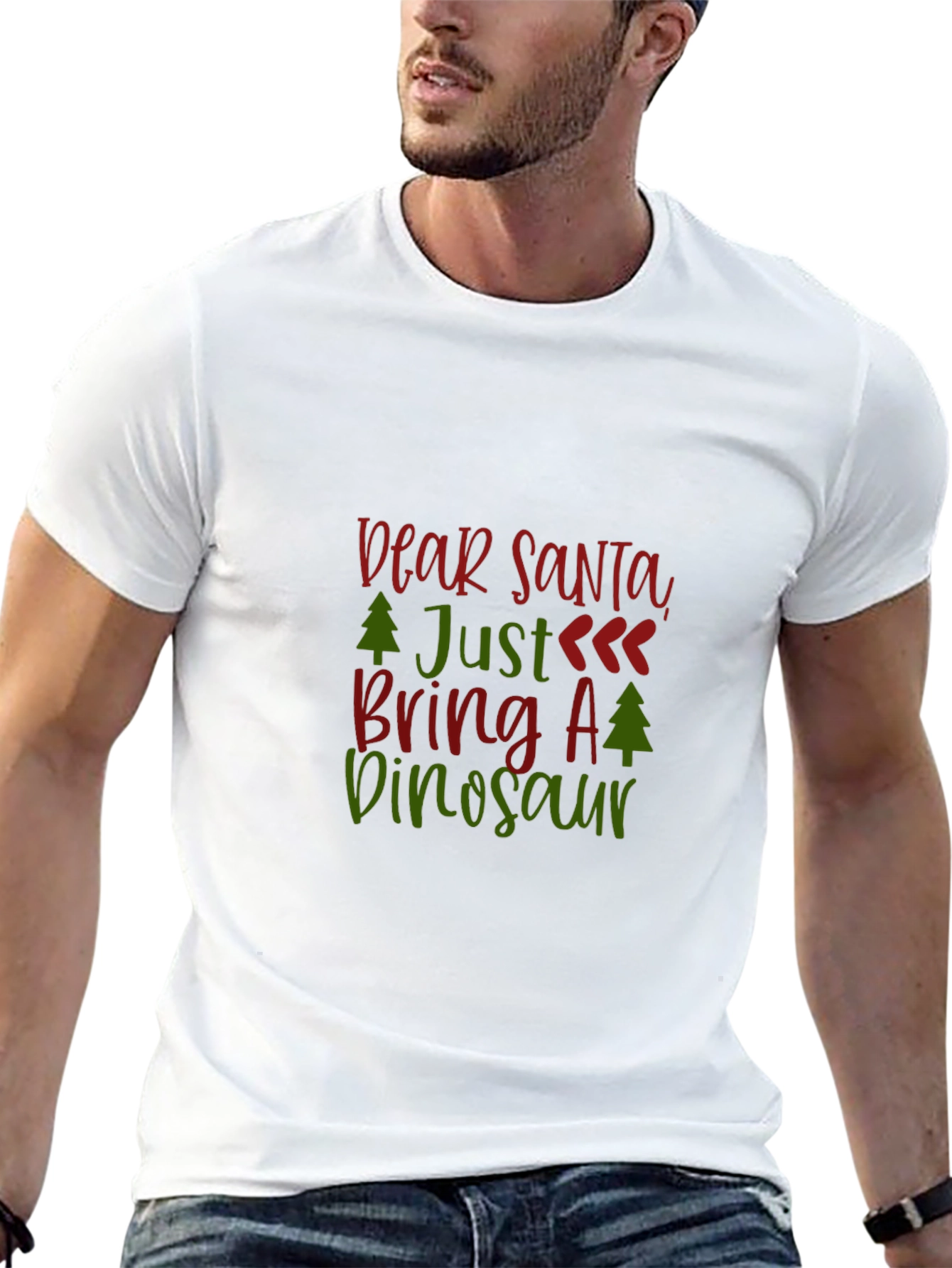 Dear Santa Dinosaur T-Shirt