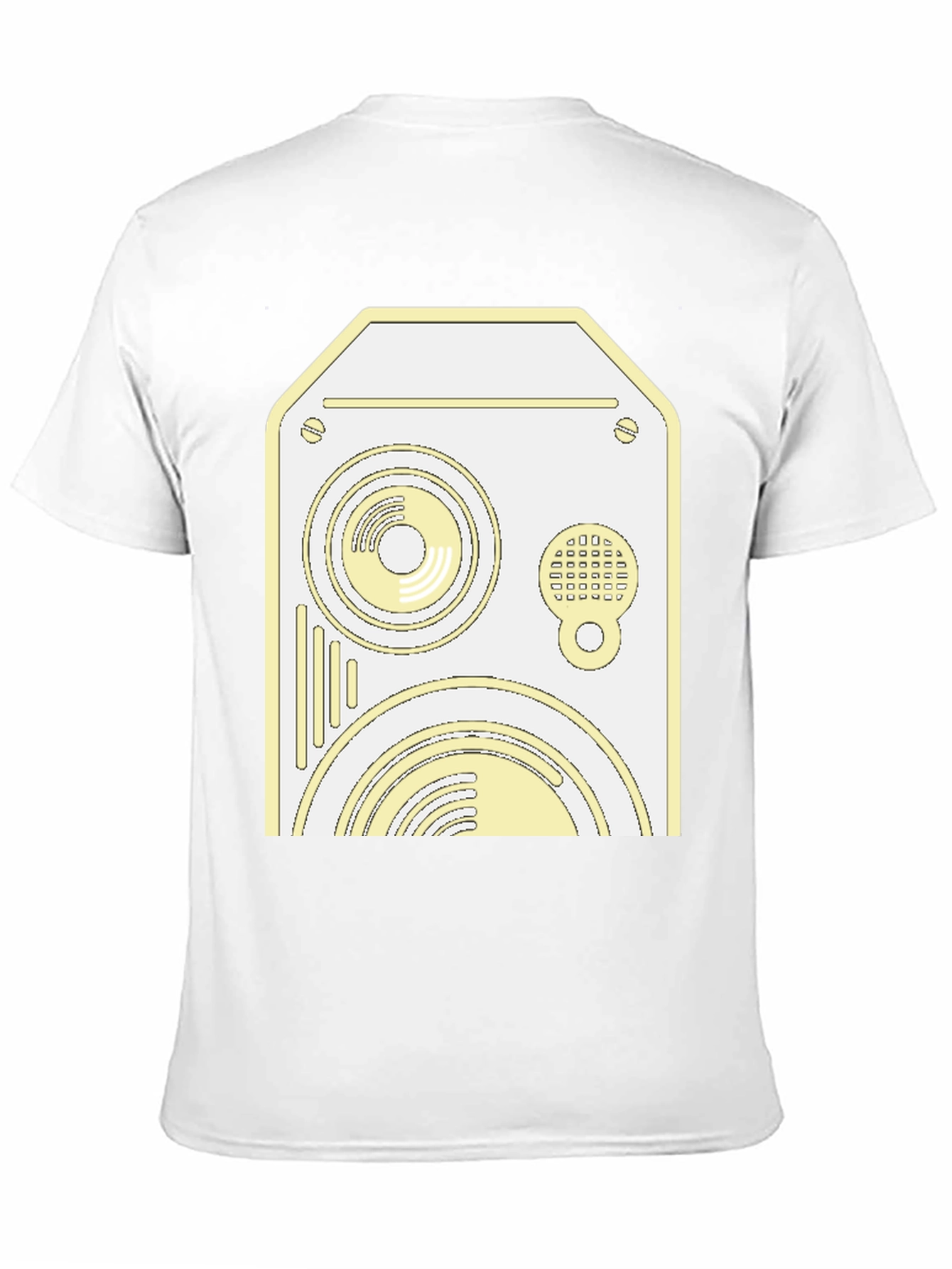 Retro Speaker Graphic Tee - Cool Black Cotton Shirt