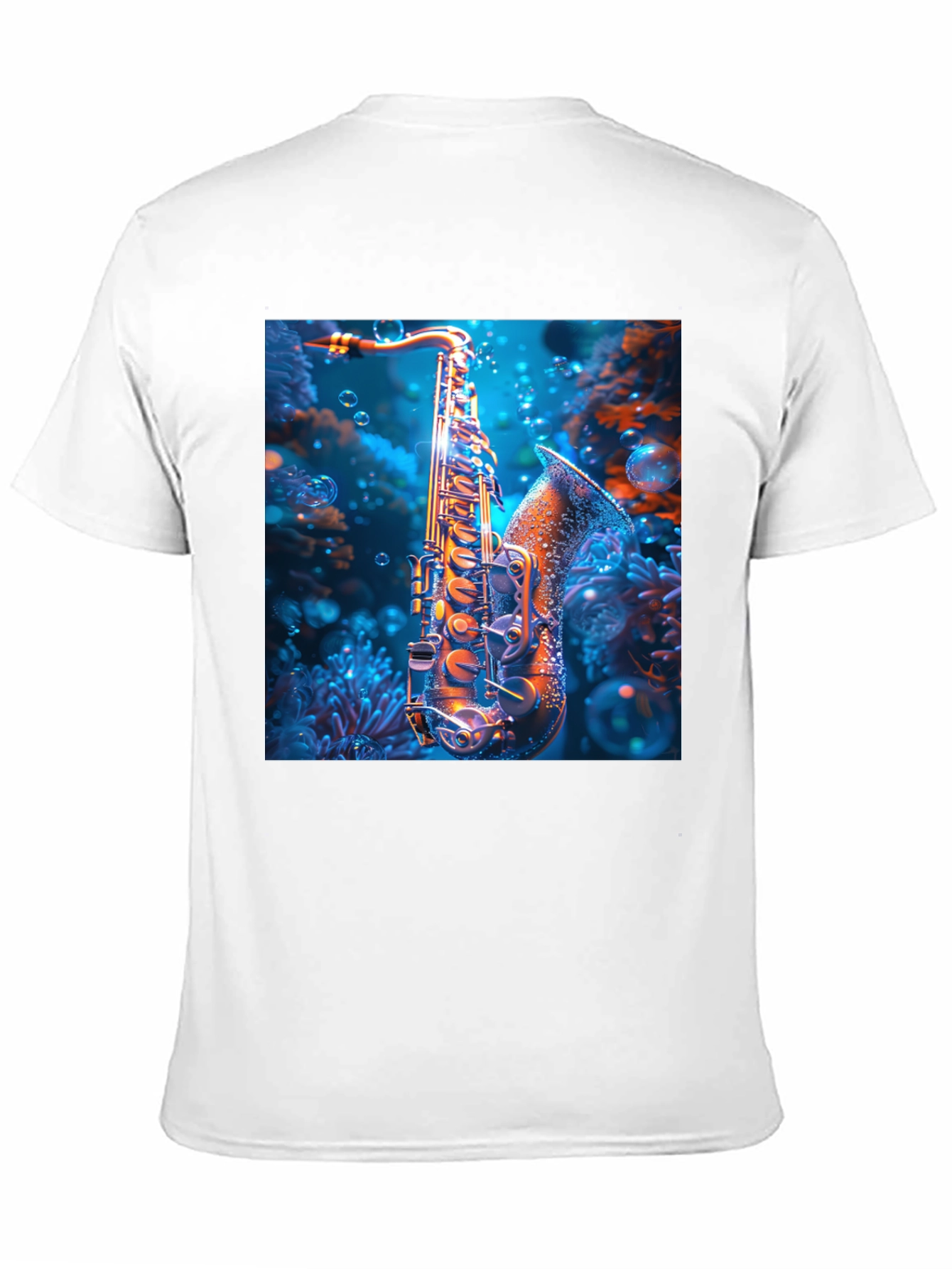 Saxophone Underwater T-Shirt - Unique Musical Design