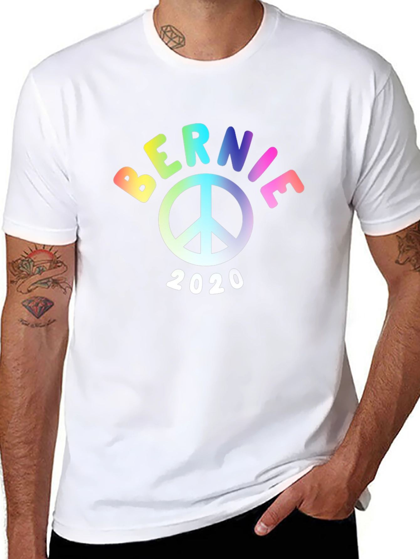 Bernie 2020 Peace Sign Graphic Tee