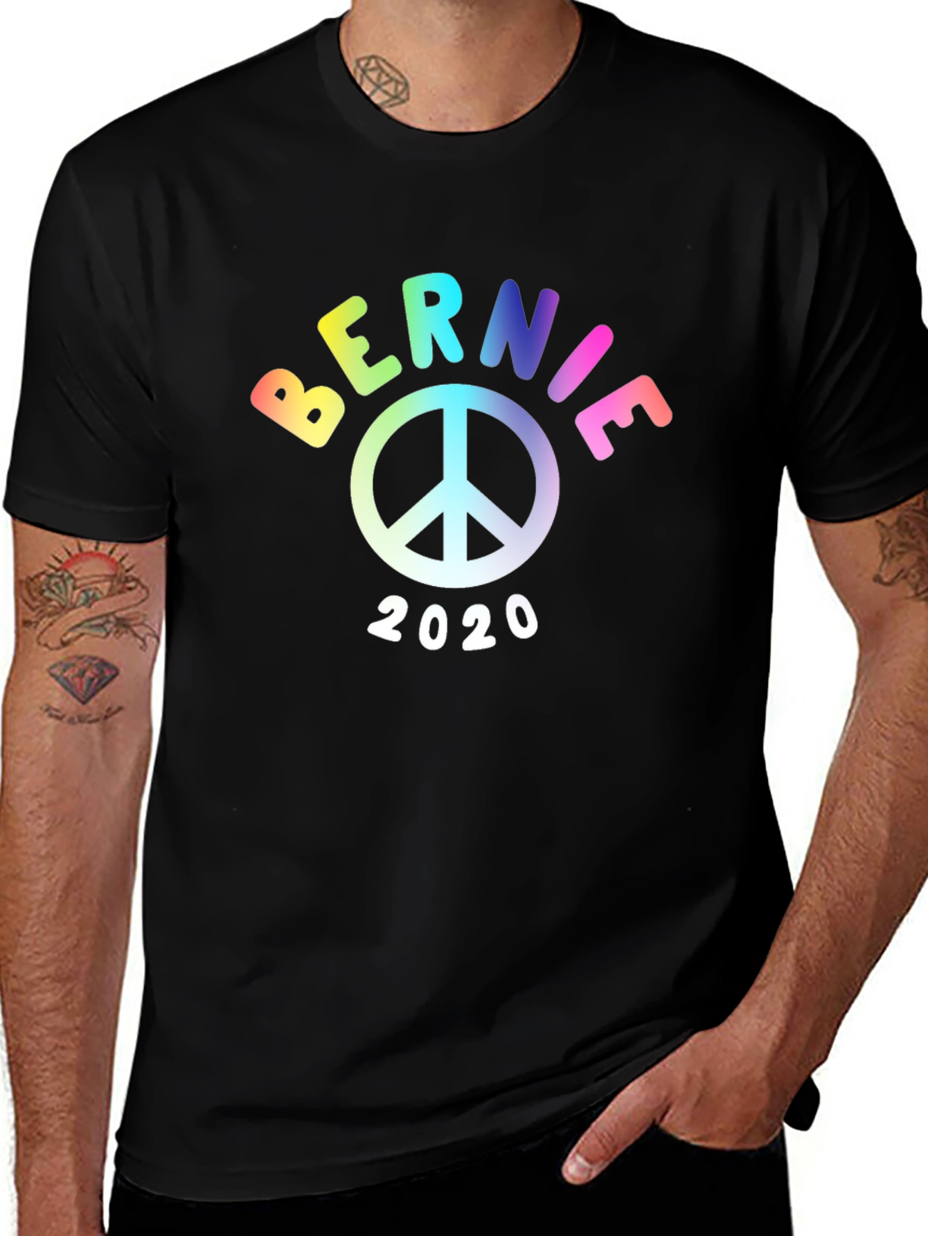 Bernie 2020 Peace Sign Graphic Tee