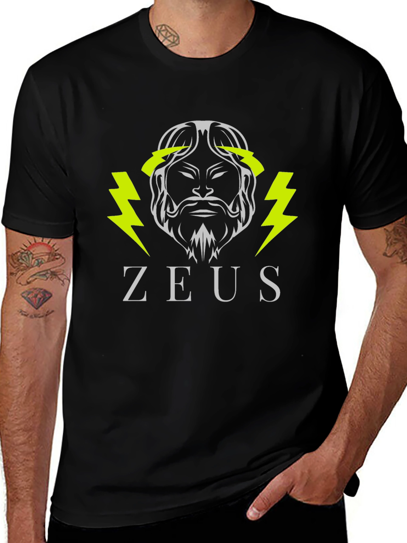 Zeus Graphic T-Shirt - Black Cotton Tee