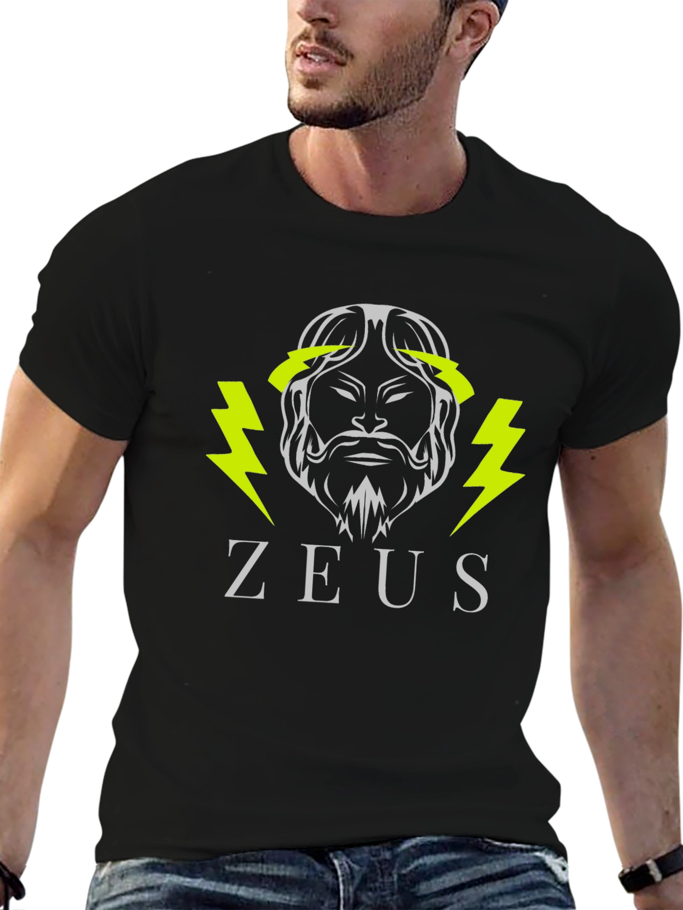 Zeus Graphic T-Shirt - Black Cotton Tee