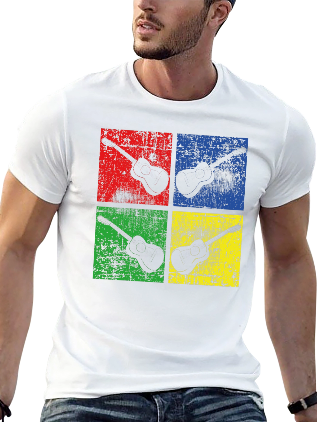 Retro Guitar Pop Art T-Shirt