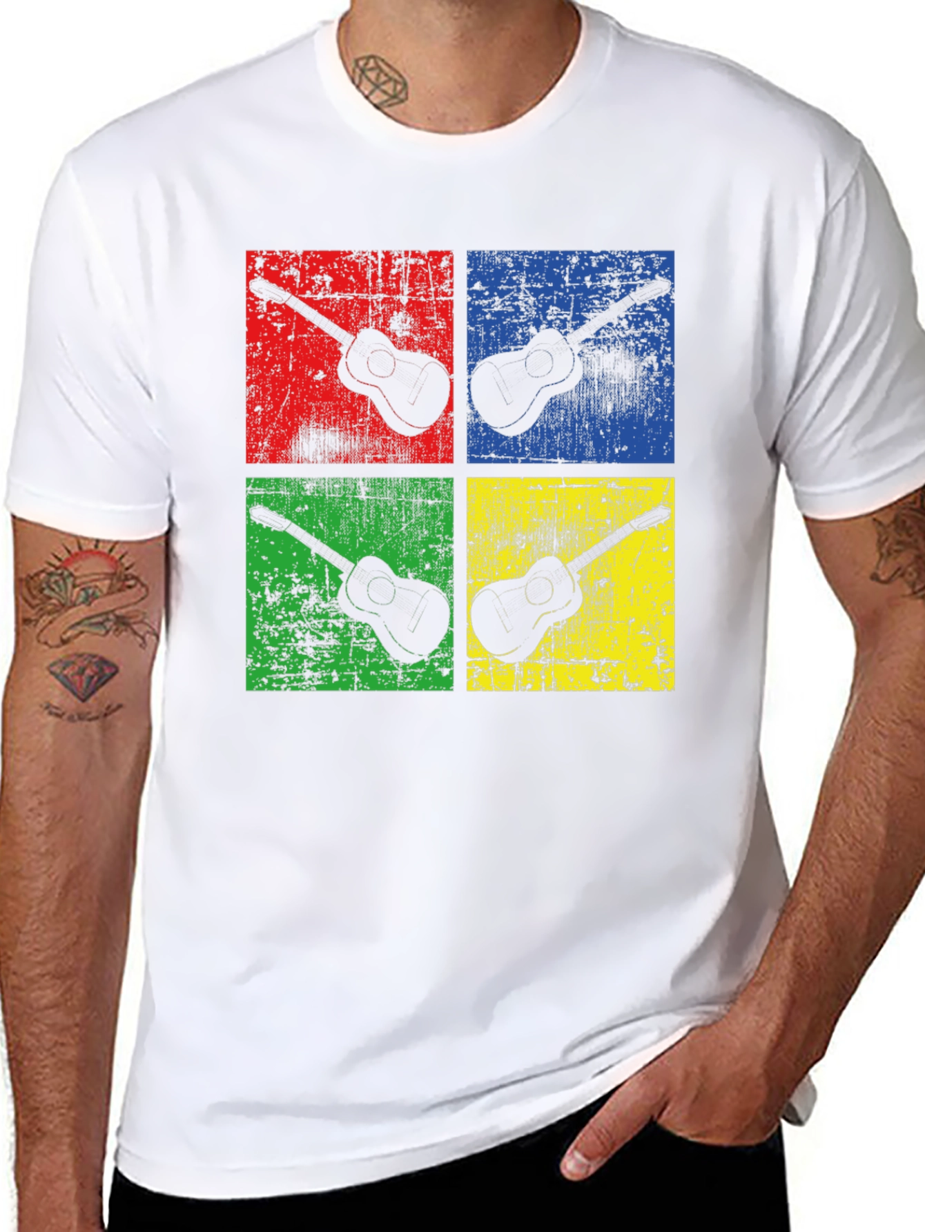 Retro Guitar Pop Art T-Shirt