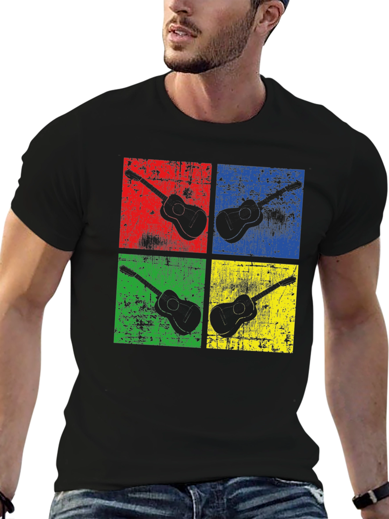 Retro Guitar Pop Art T-Shirt
