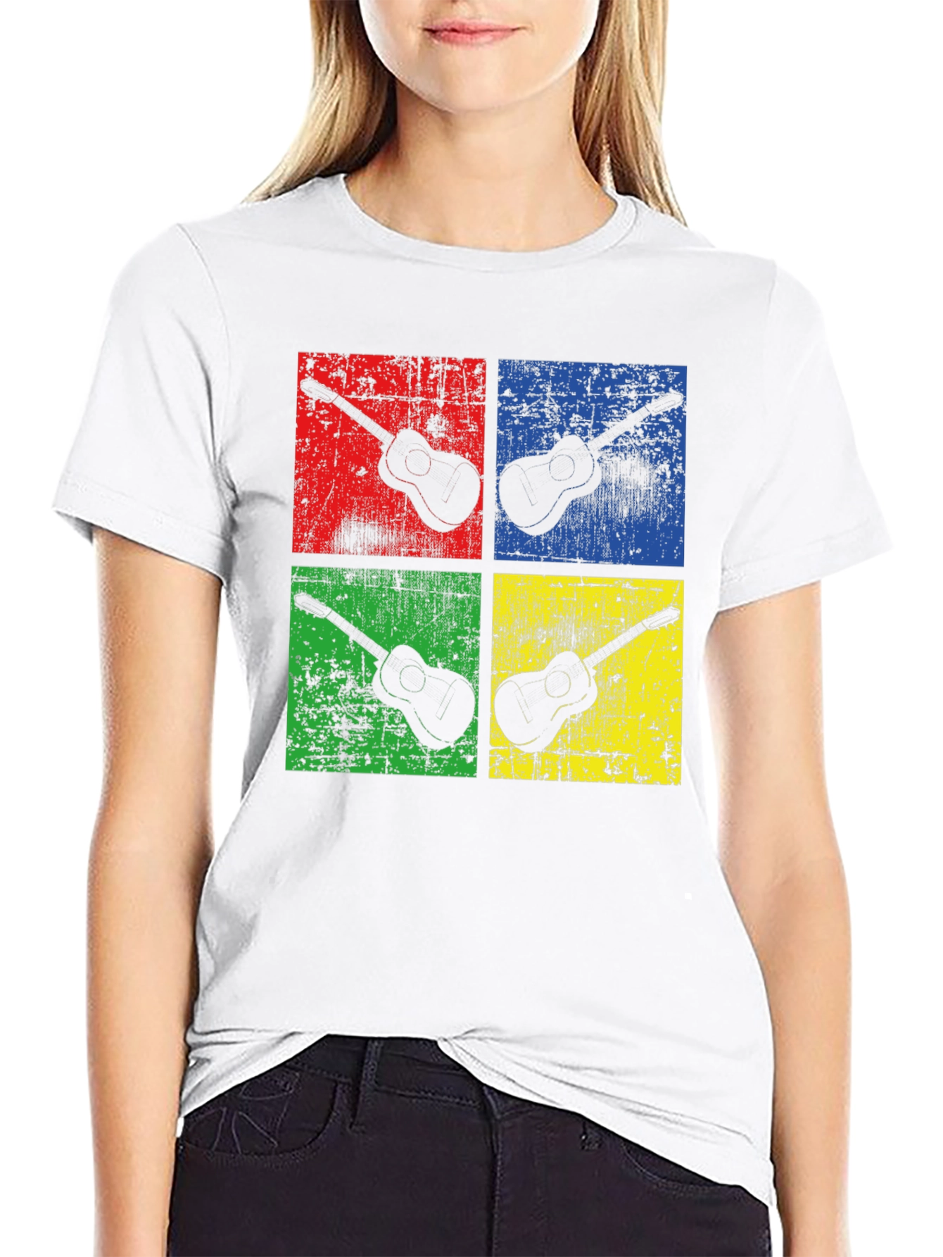 Retro Guitar Pop Art T-Shirt