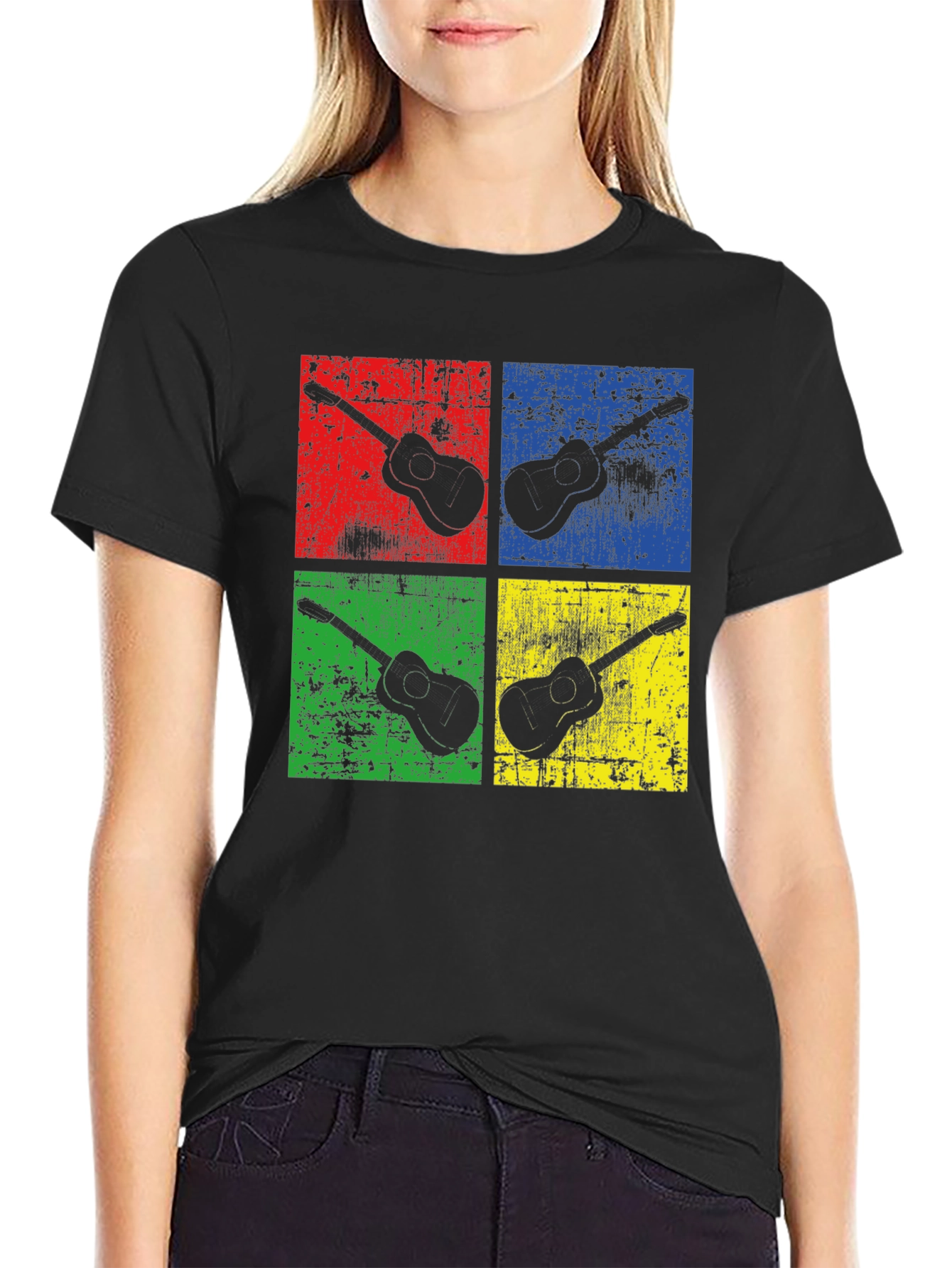 Retro Guitar Pop Art T-Shirt