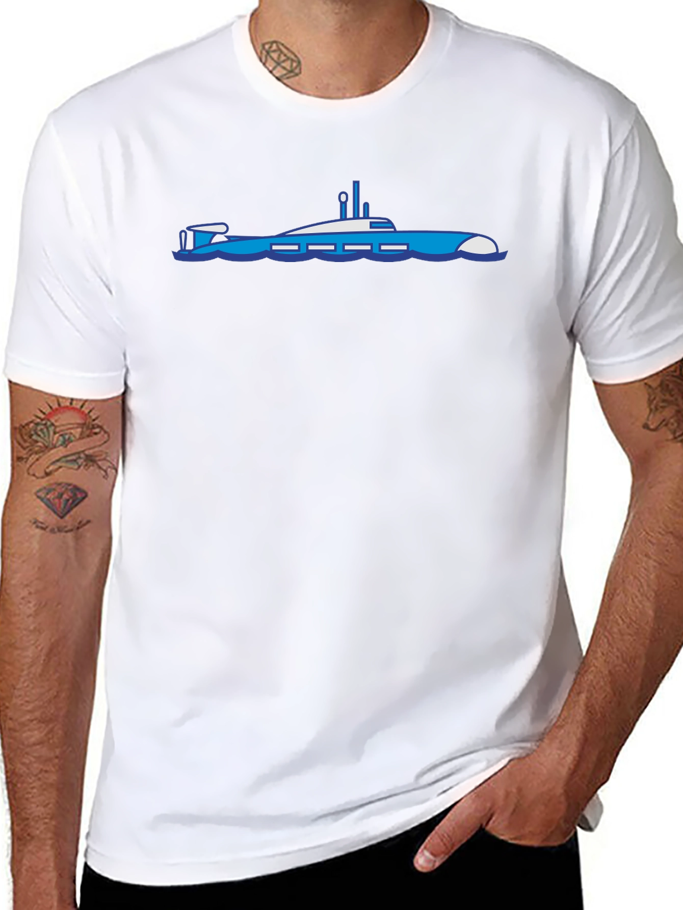 Submarine Graphic T-Shirt - Bold Black Cotton Tee