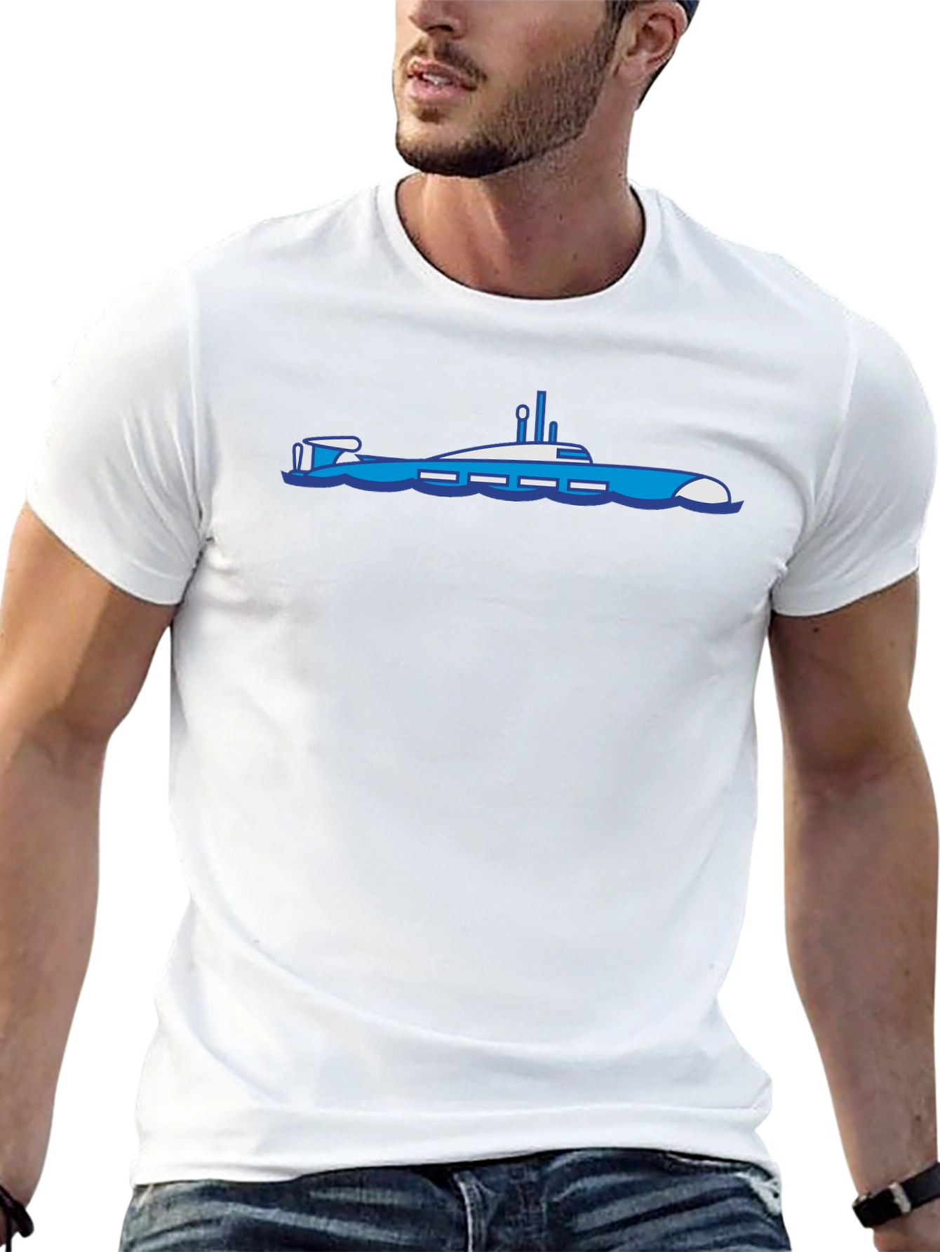 Submarine Graphic T-Shirt - Bold Black Cotton Tee