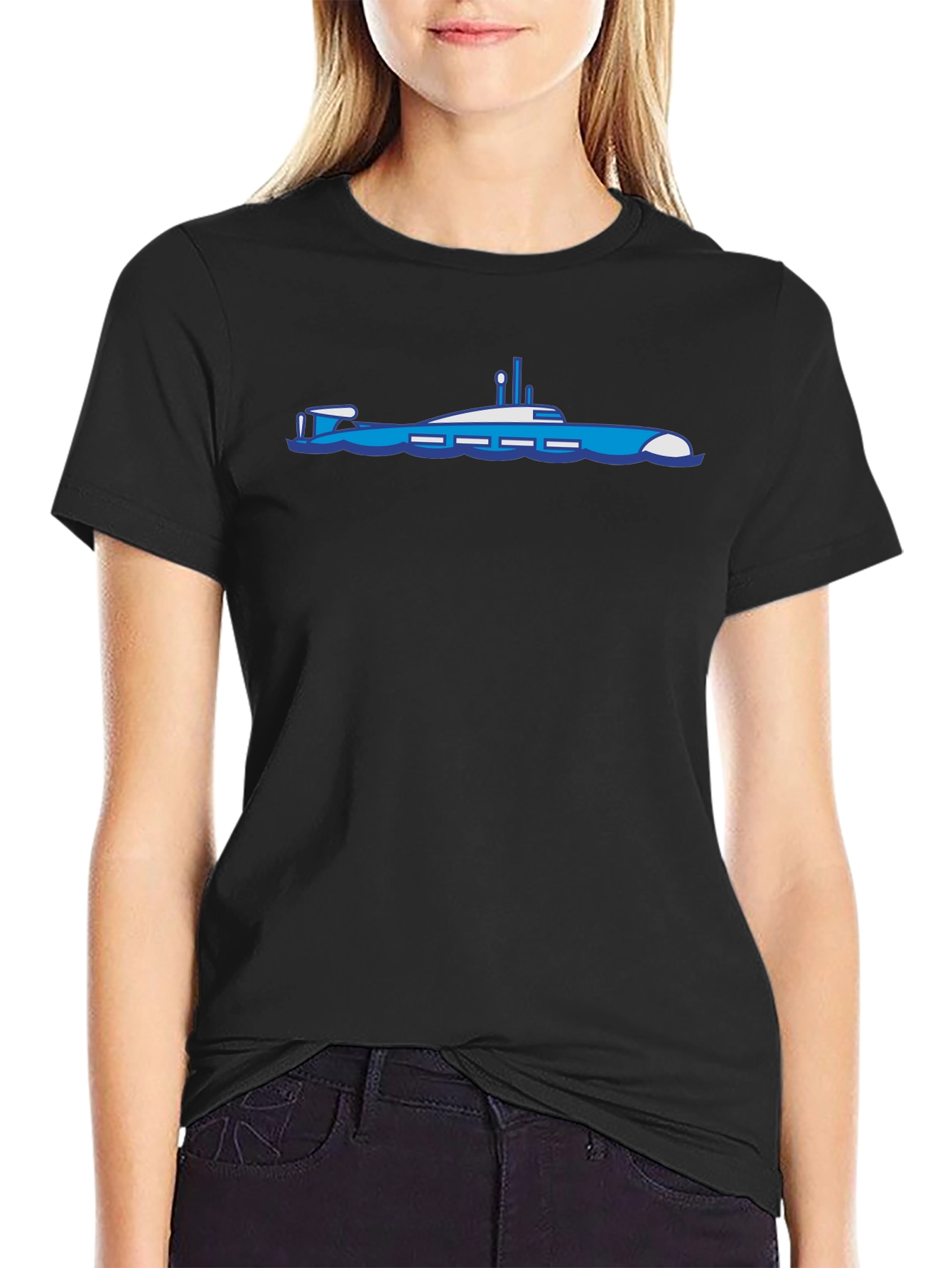 Submarine Graphic T-Shirt - Bold Black Cotton Tee