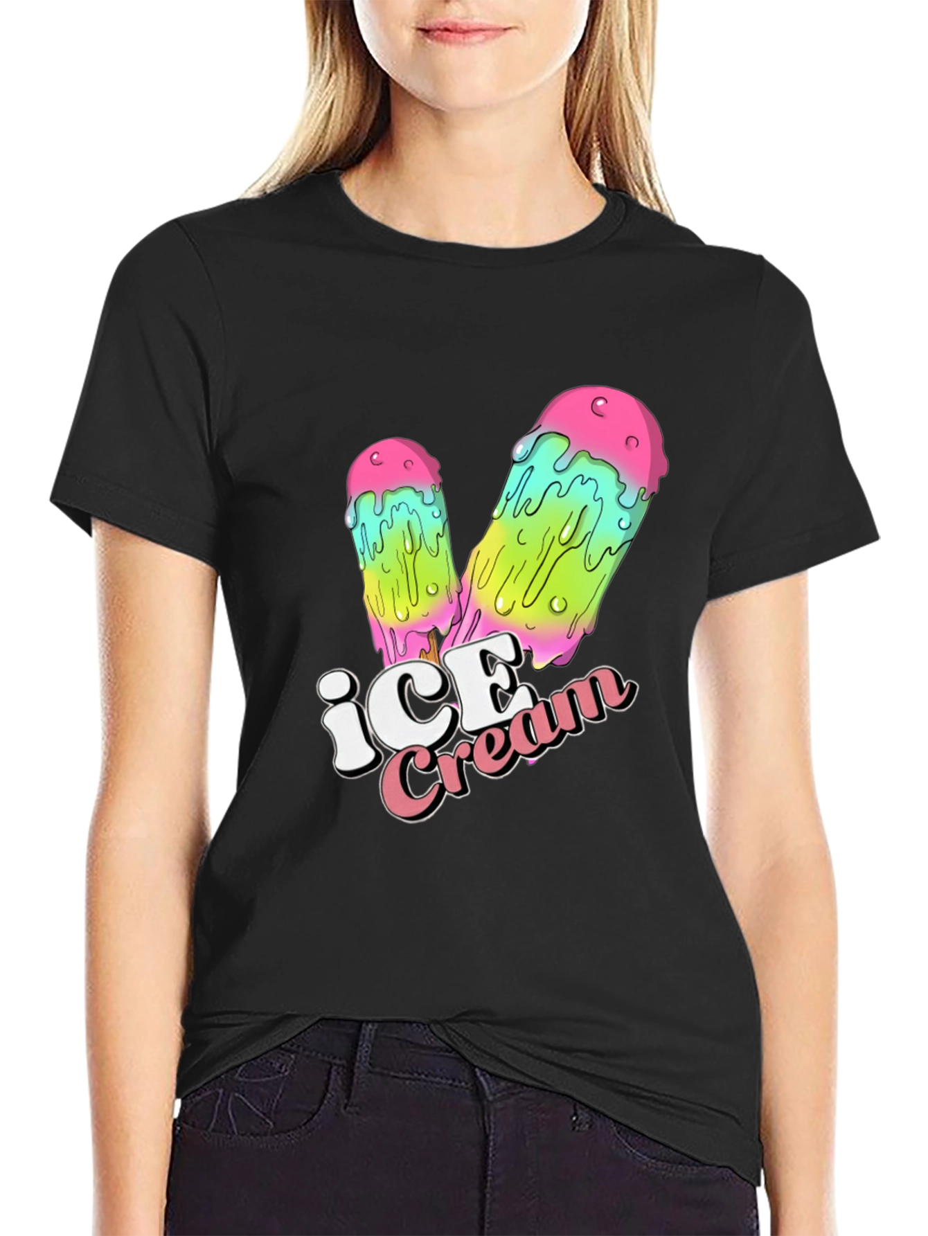 Ice Cream Graphic T-Shirt - Funky Design