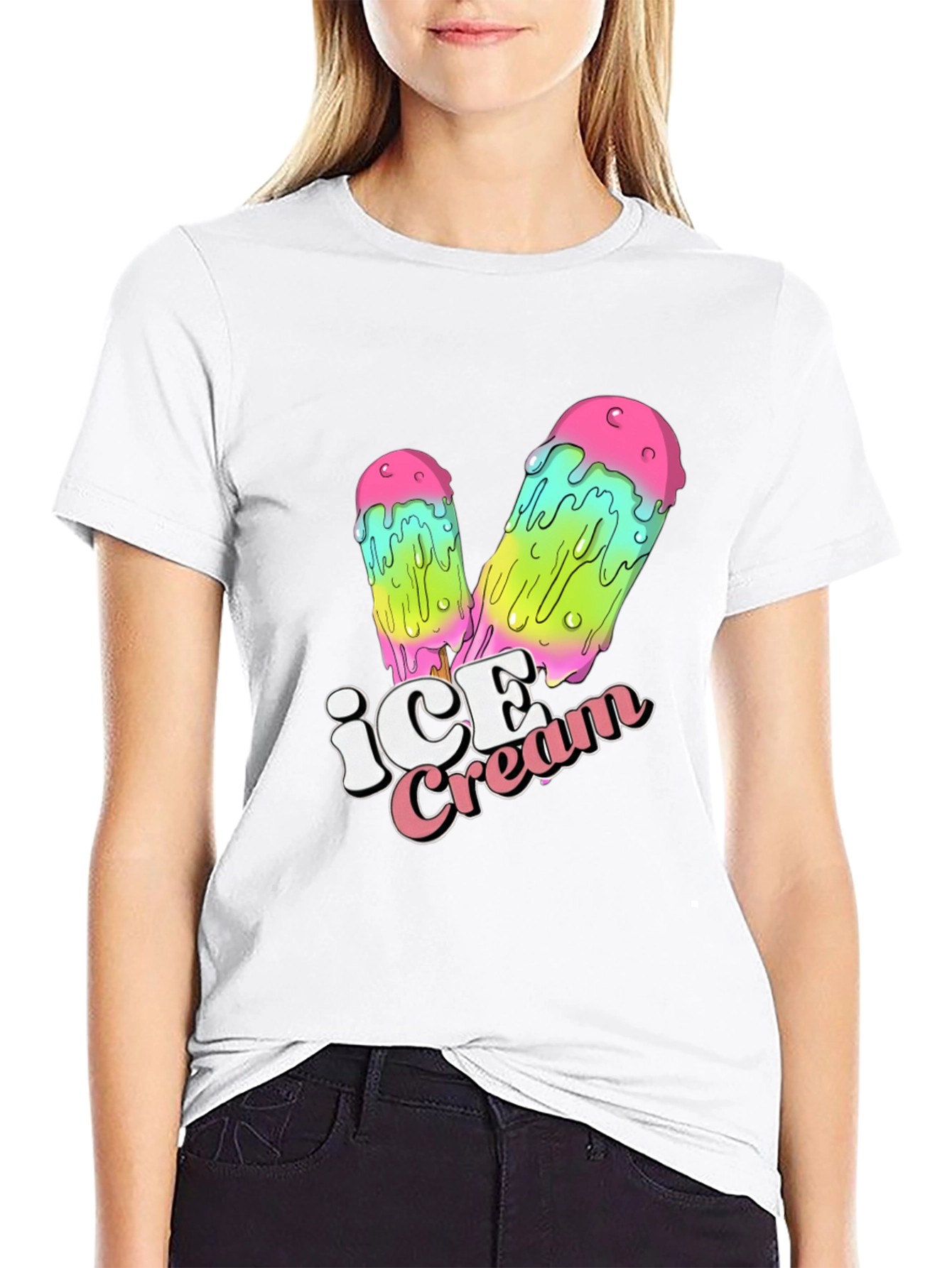 Ice Cream Graphic T-Shirt - Funky Design