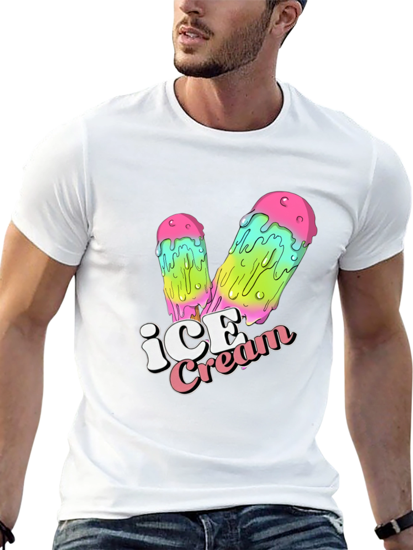 Ice Cream Graphic T-Shirt - Funky Design