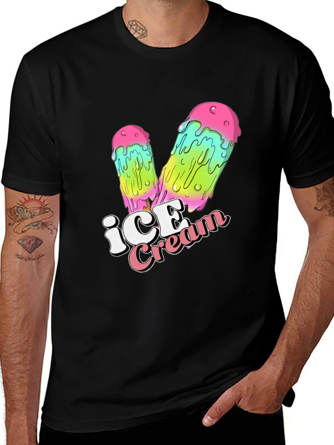Ice Cream Graphic T-Shirt - Funky Design