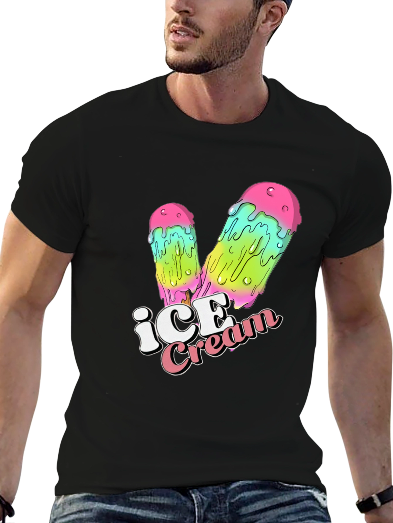 Ice Cream Graphic T-Shirt - Funky Design