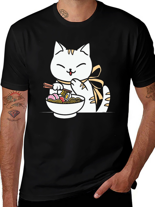 Cat Ramen T-Shirt - Cute Noodle Lover Tee