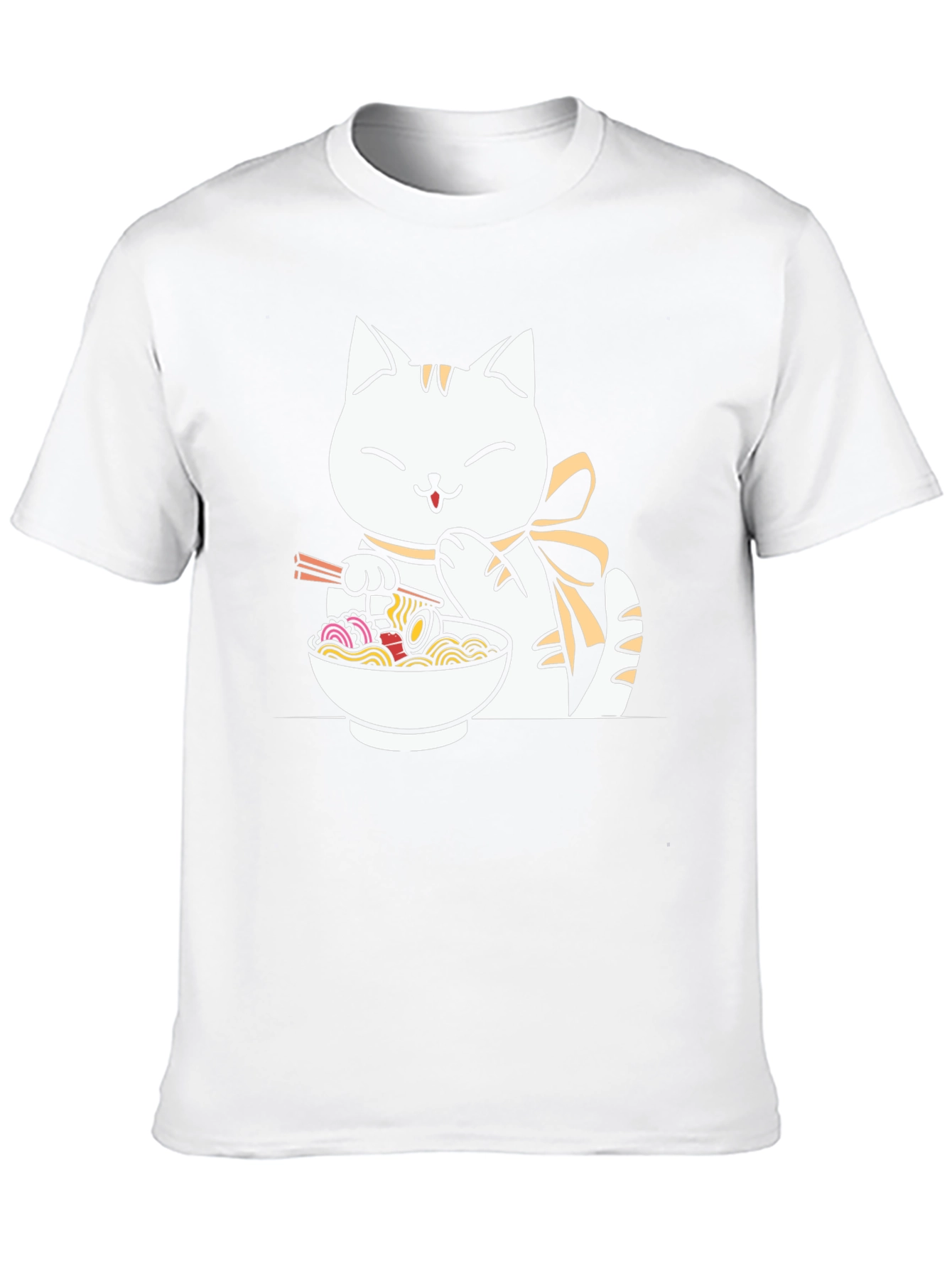Cat Ramen T-Shirt - Cute Noodle Lover Tee
