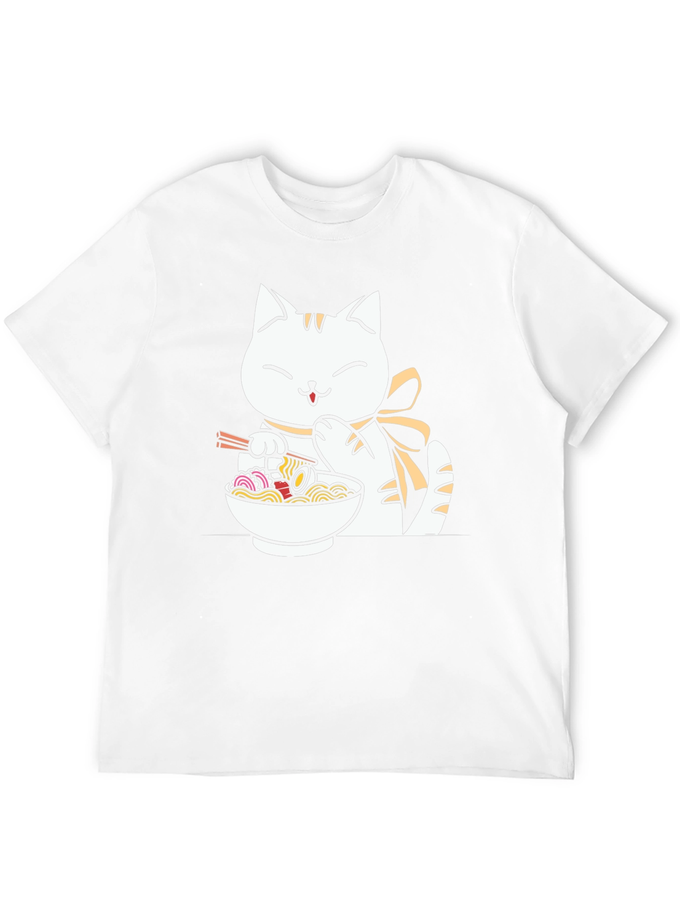 Cat Ramen T-Shirt - Cute Noodle Lover Tee