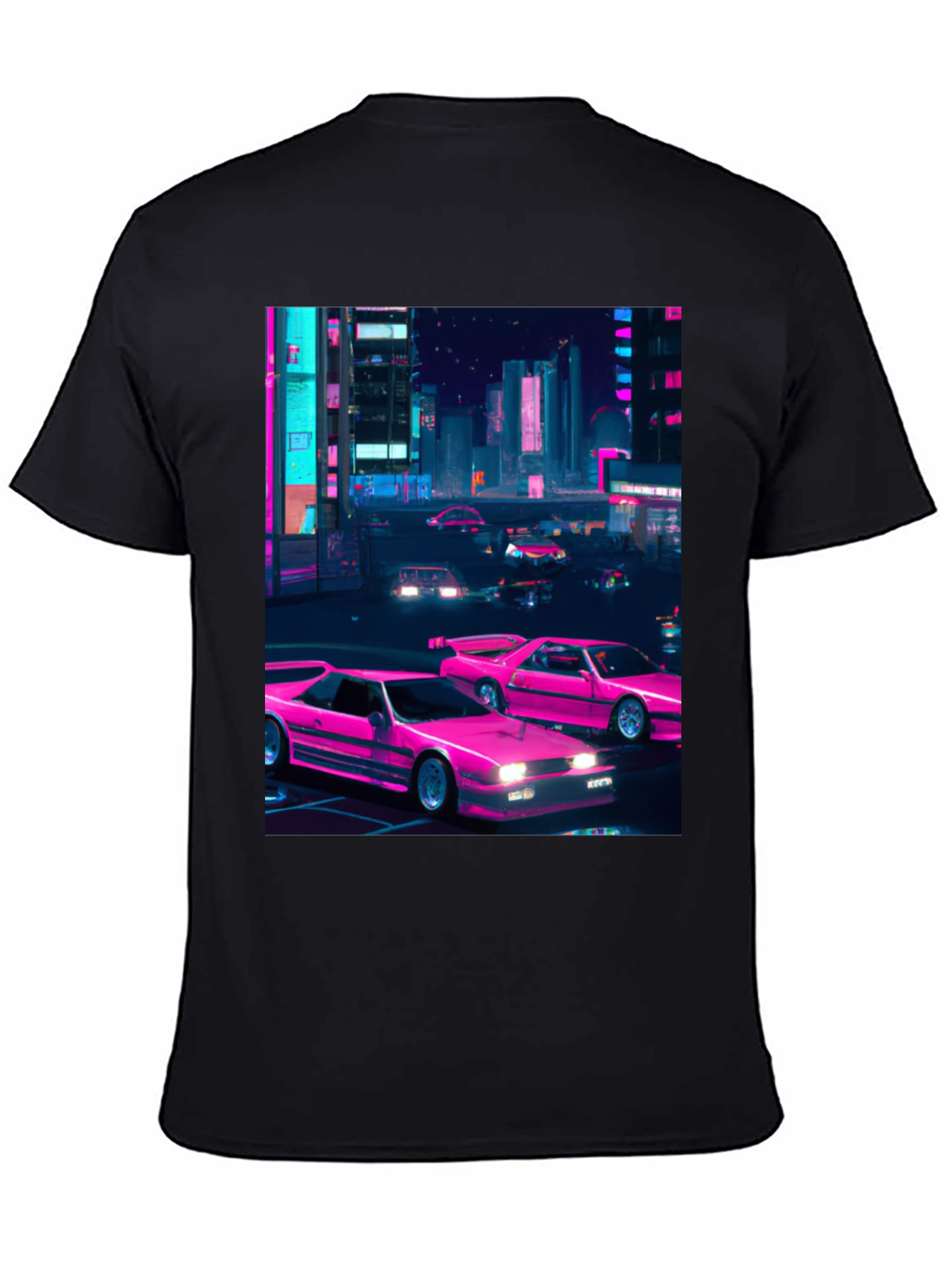 Retro Cityscape T-Shirt - Synthwave Style