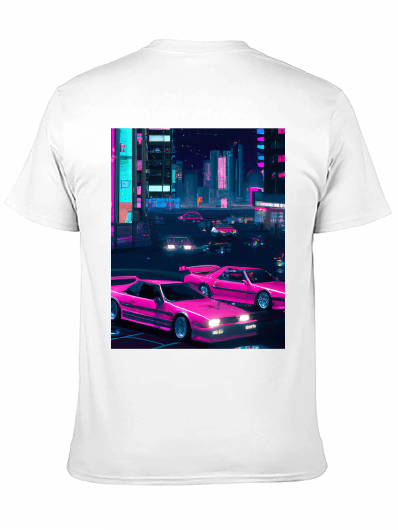 Retro Cityscape T-Shirt - Synthwave Style