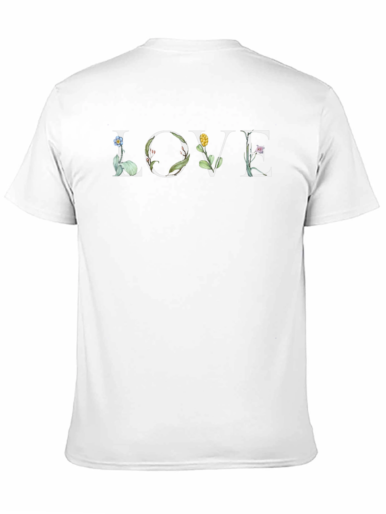 Floral LOVE Graphic T-Shirt - Black