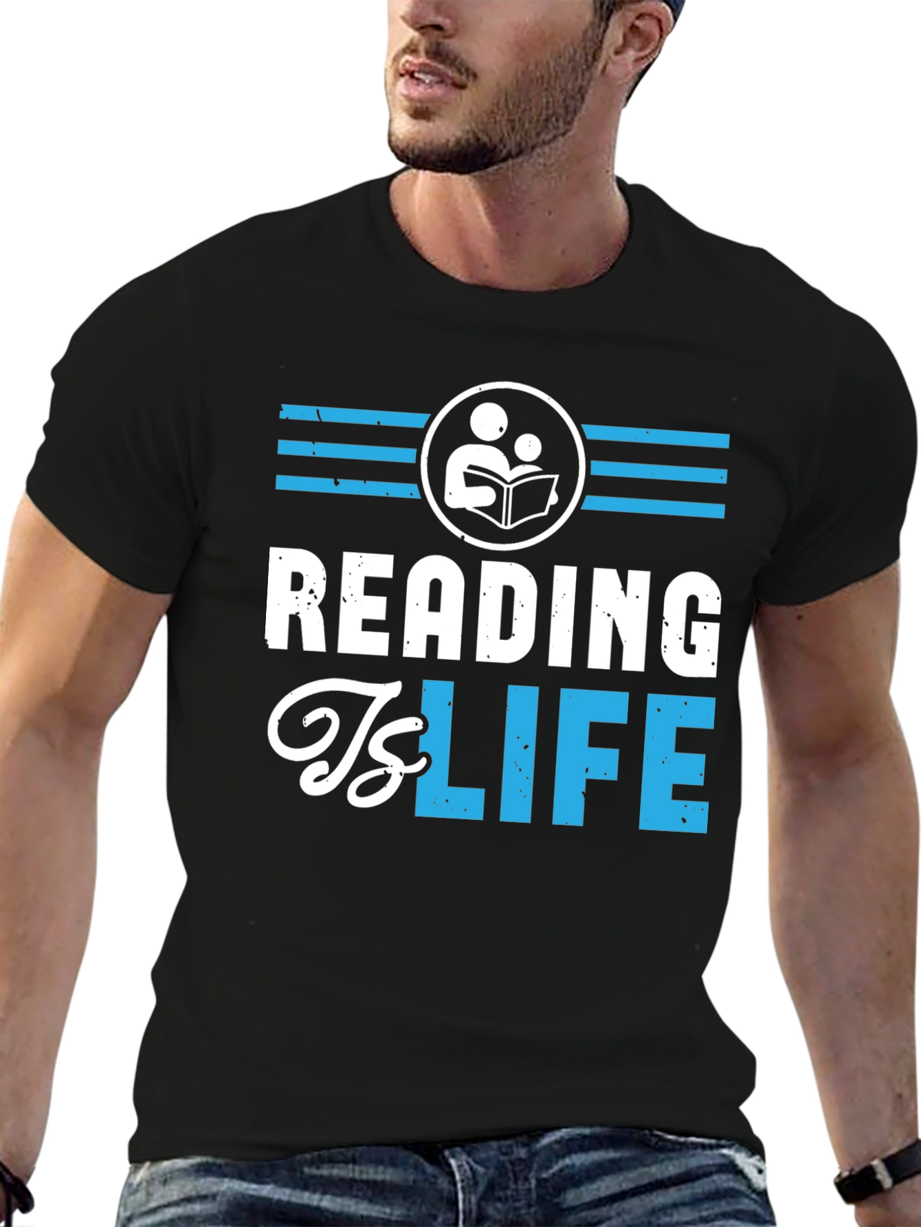 Reading Is Life Graphic Tee - Black