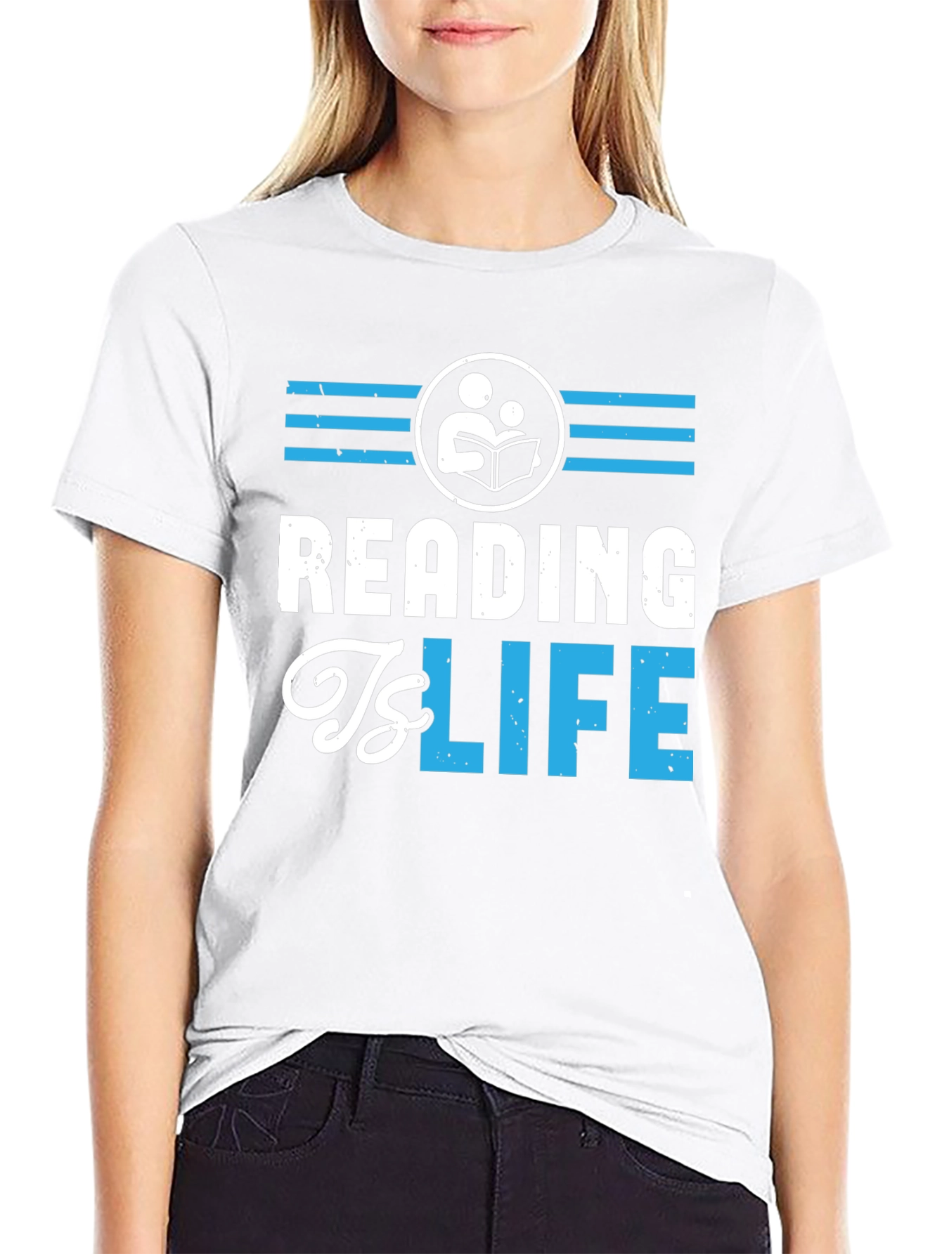 Reading Is Life Graphic Tee - Black