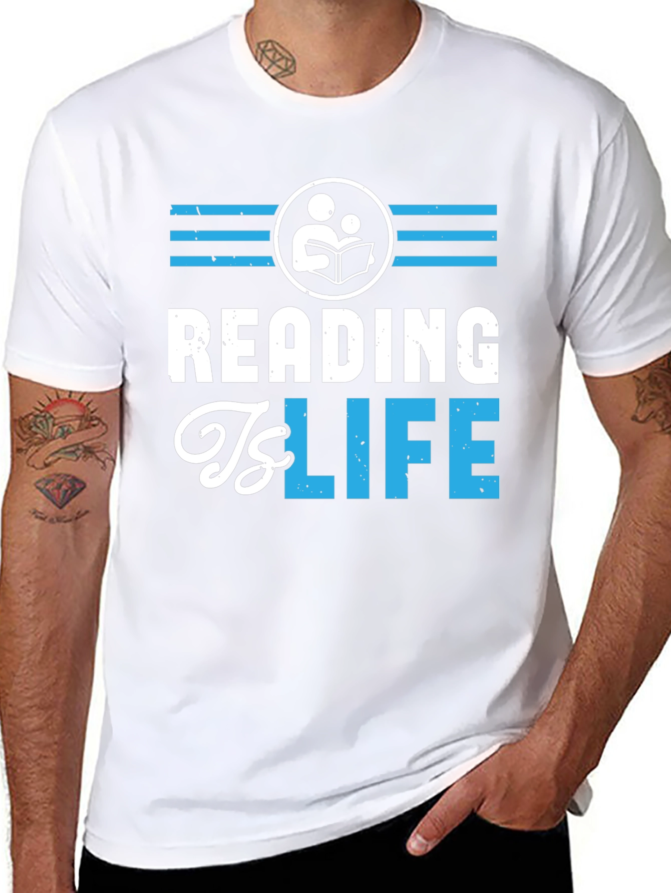 Reading Is Life Graphic Tee - Black