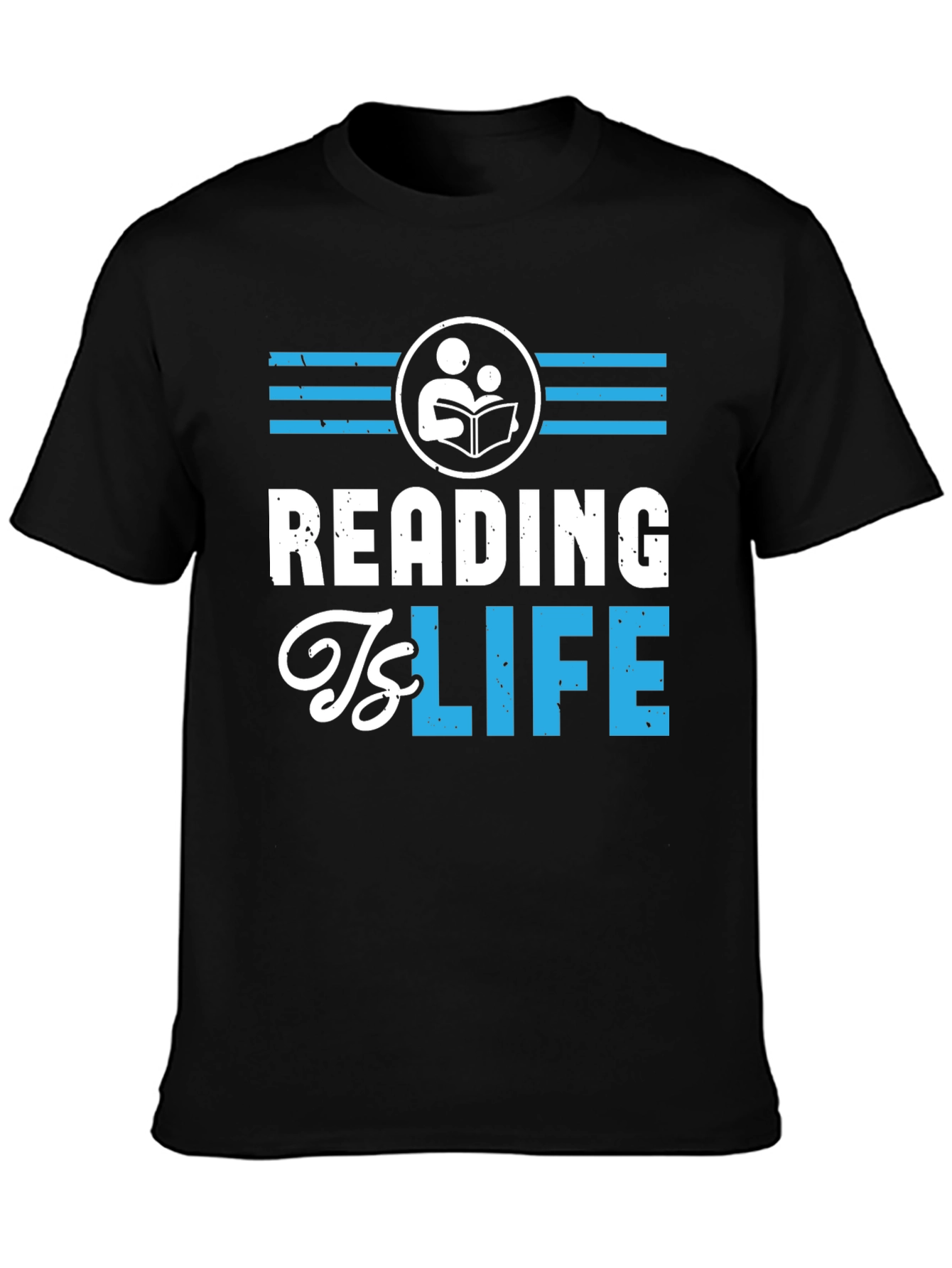 Reading Is Life Graphic Tee - Black