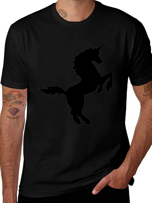 Black Unicorn Graphic Tee - Mens Fashion