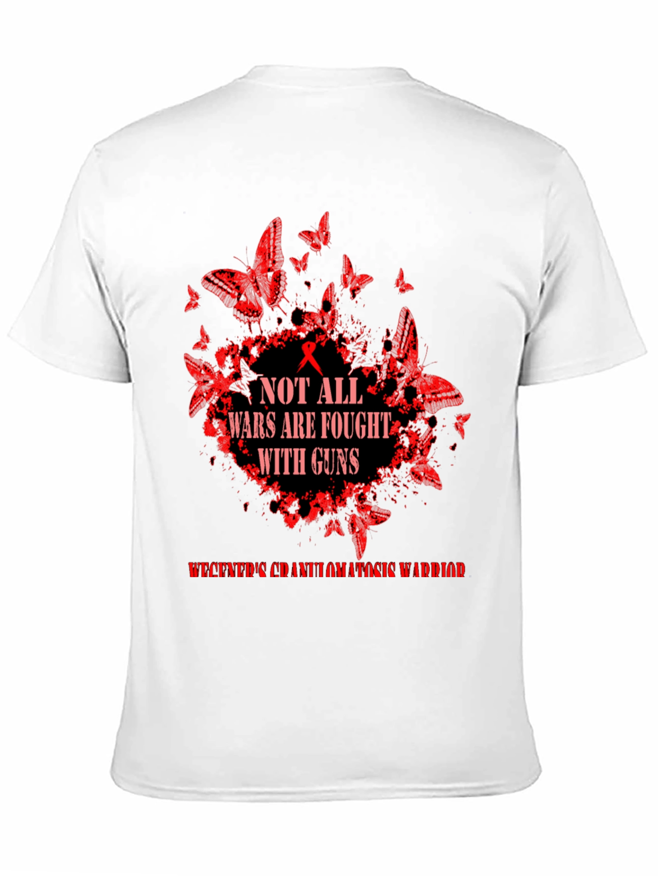 Wegeners Granulomatosis Warrior T-Shirt Butterfly