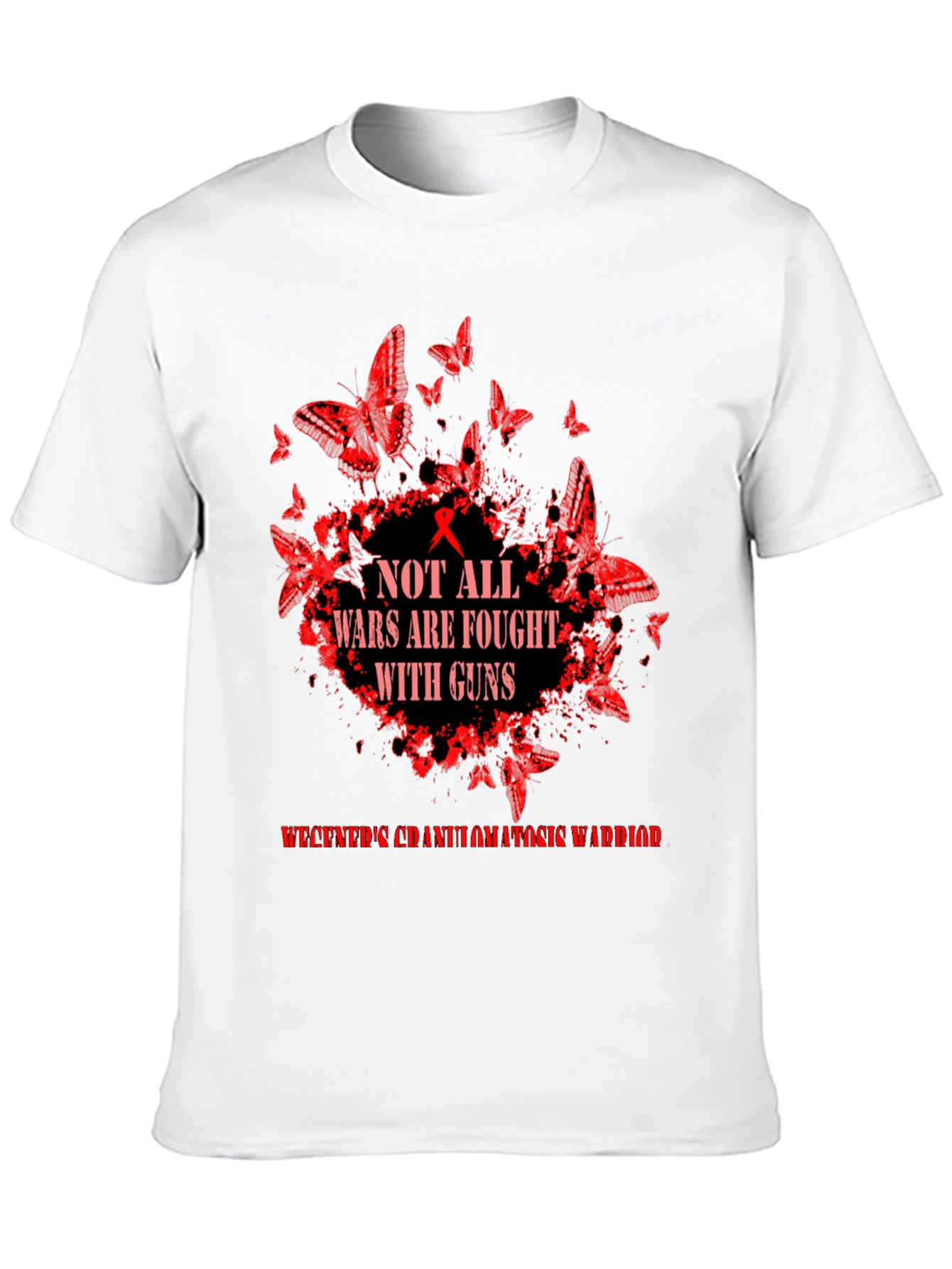 Wegeners Granulomatosis Warrior T-Shirt Butterfly