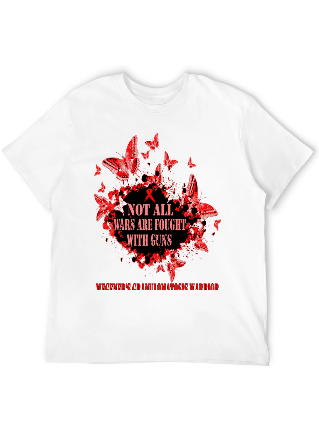 Wegeners Granulomatosis Warrior T-Shirt Butterfly