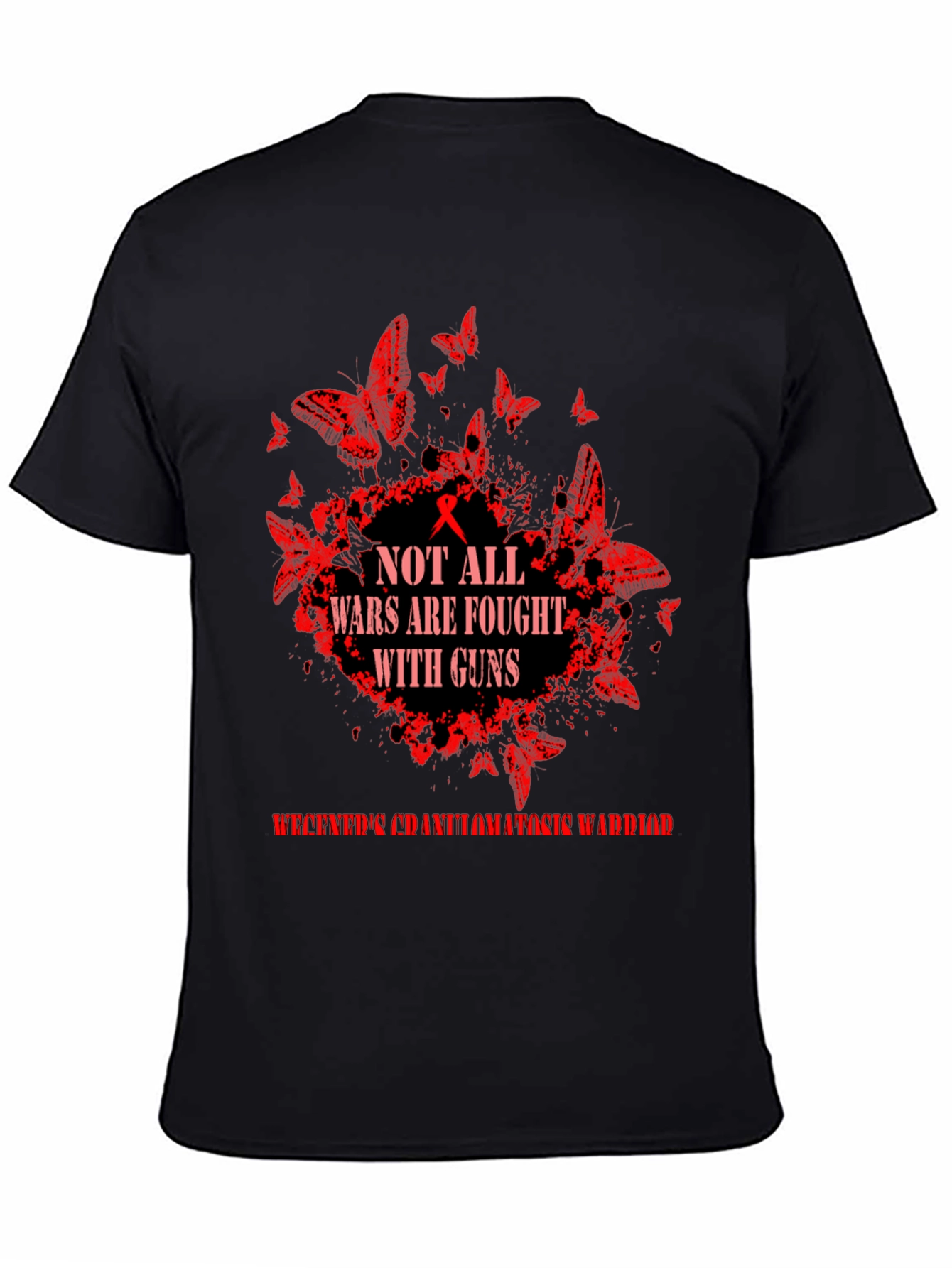 Wegeners Granulomatosis Warrior T-Shirt Butterfly