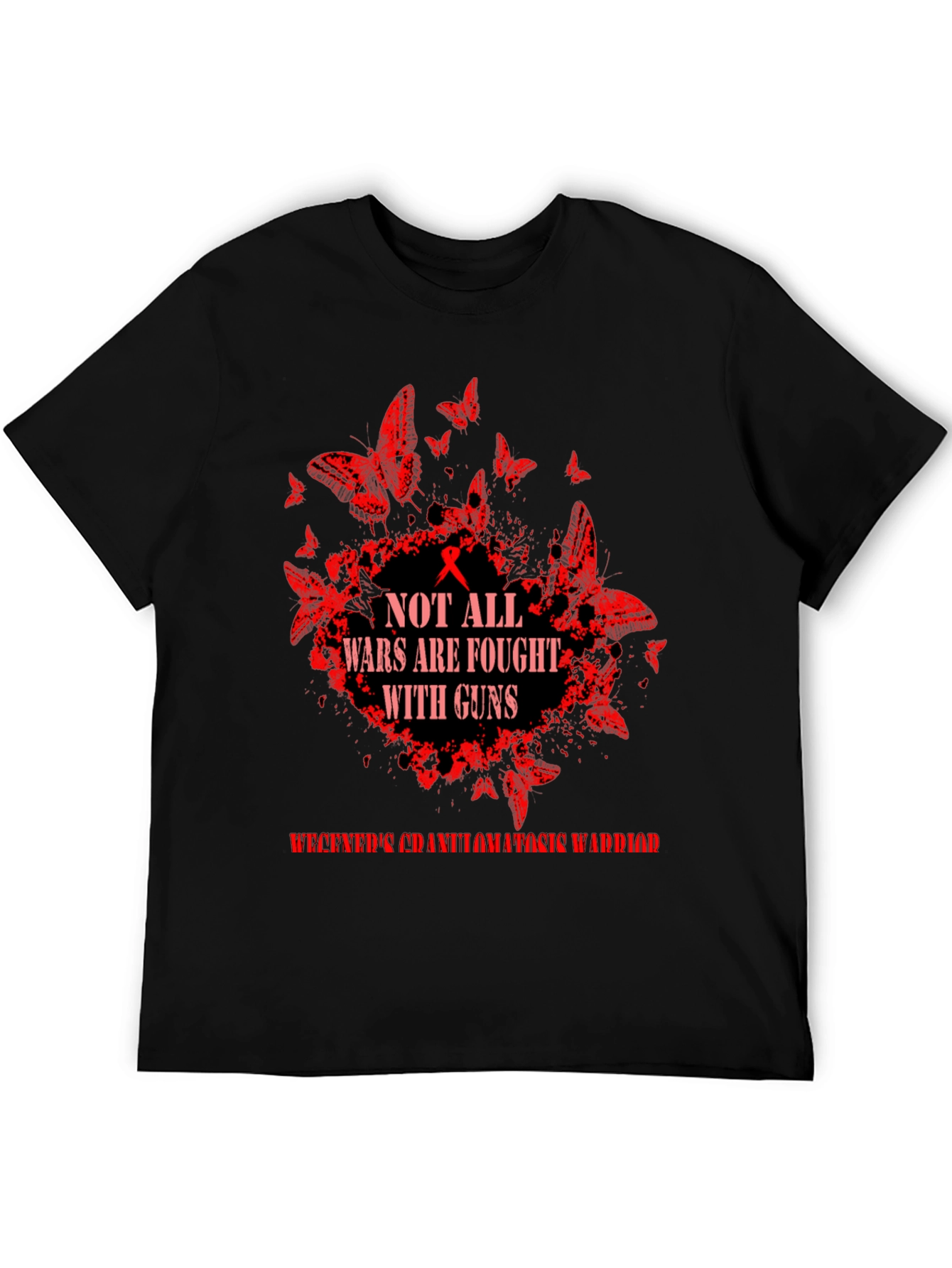 Wegeners Granulomatosis Warrior T-Shirt Butterfly