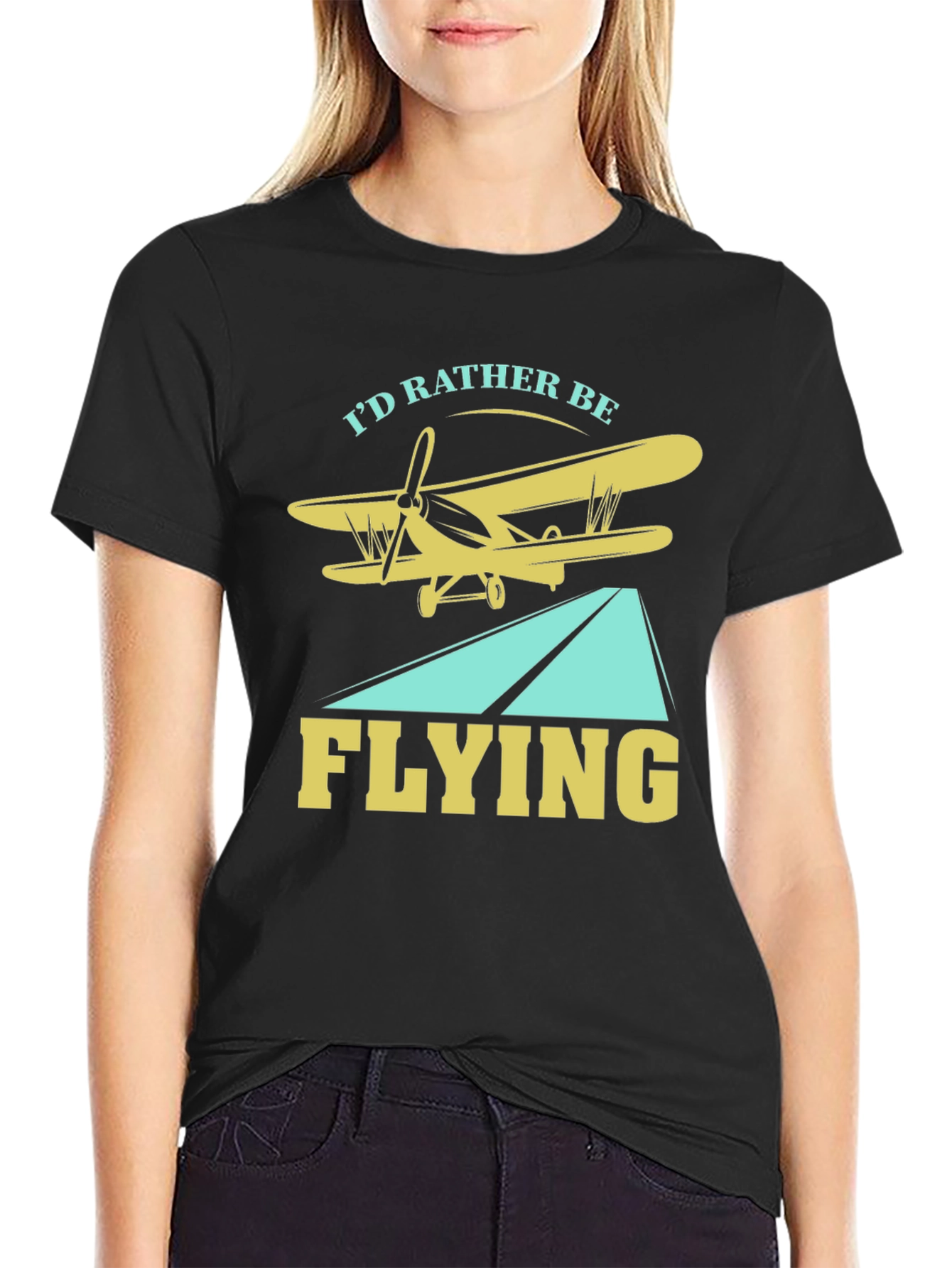 Id Rather Be Flying T-Shirt - Airplane Graphic Tee