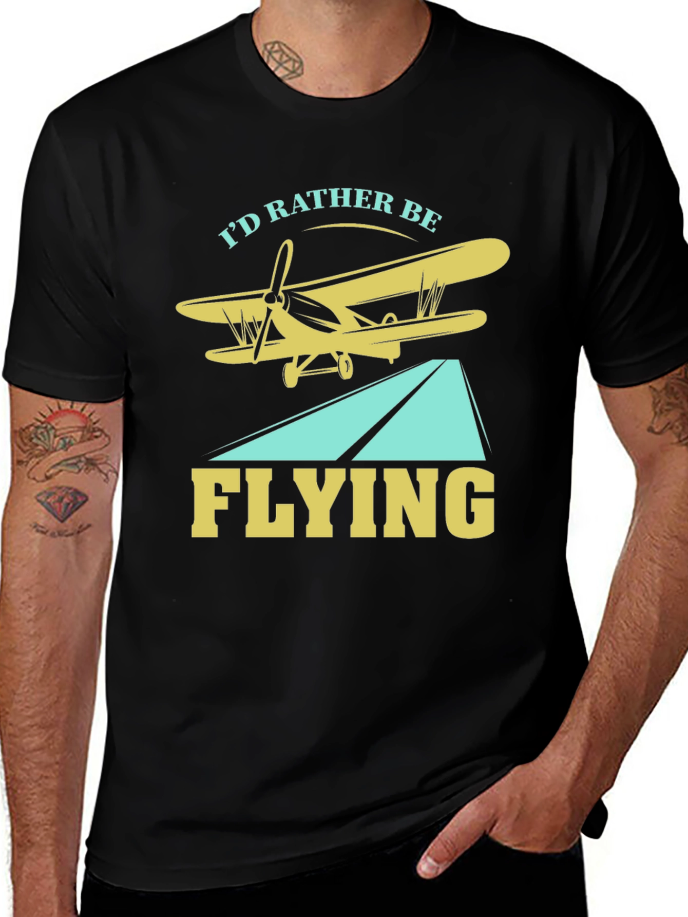 Id Rather Be Flying T-Shirt - Airplane Graphic Tee