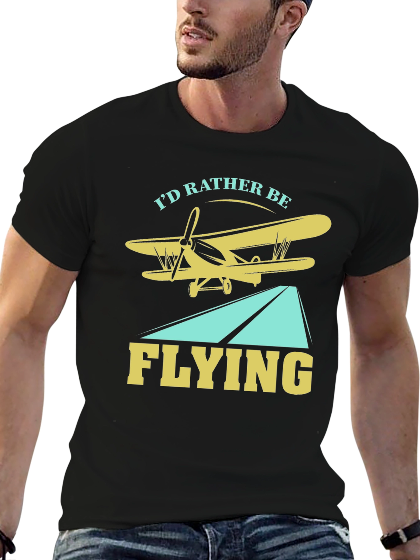 Id Rather Be Flying T-Shirt - Airplane Graphic Tee