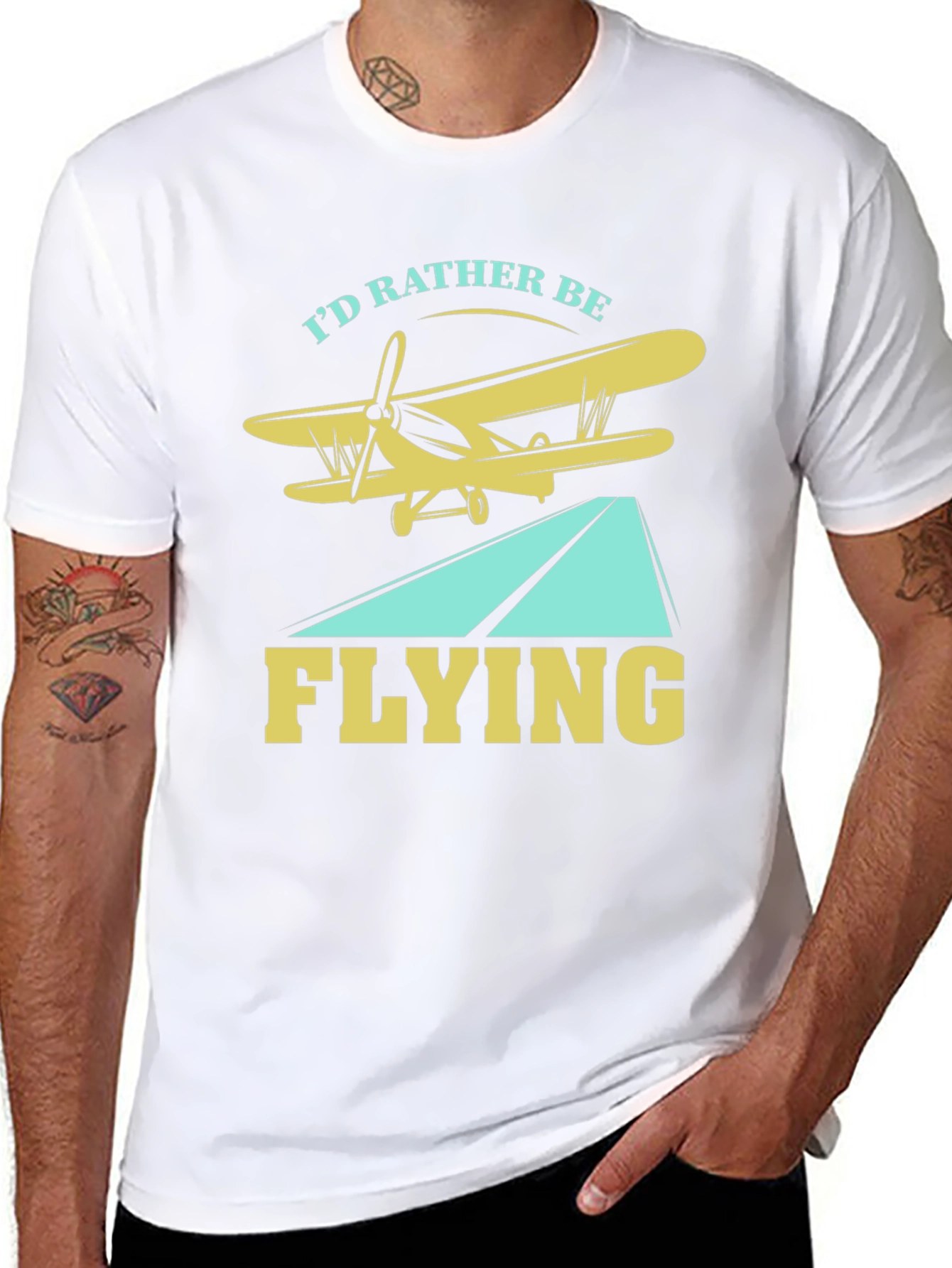 Id Rather Be Flying T-Shirt - Airplane Graphic Tee
